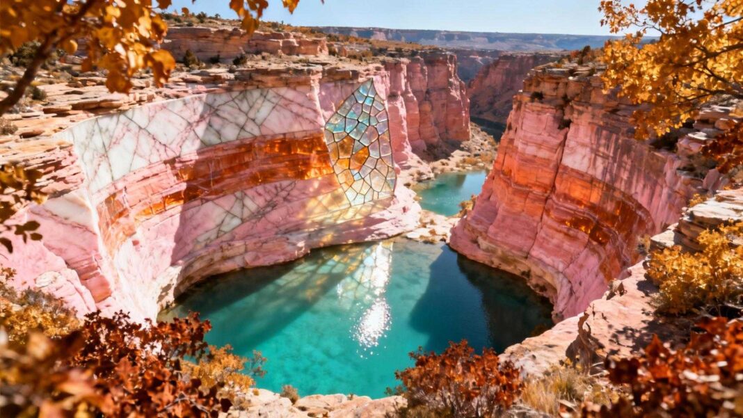 Ce canyon de marbre rose vieux de 540 millions d'années révèle un vitrail naturel 3 jours par an