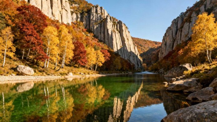 Entre avril et octobre la Sioule révèle des débits de 30 à 47 m³/s contre 2 m³/s en été