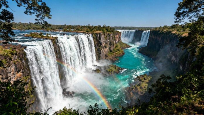 Les trois semaines où Victoria Falls révèle 1088 m³/s sans la brume de 400 m