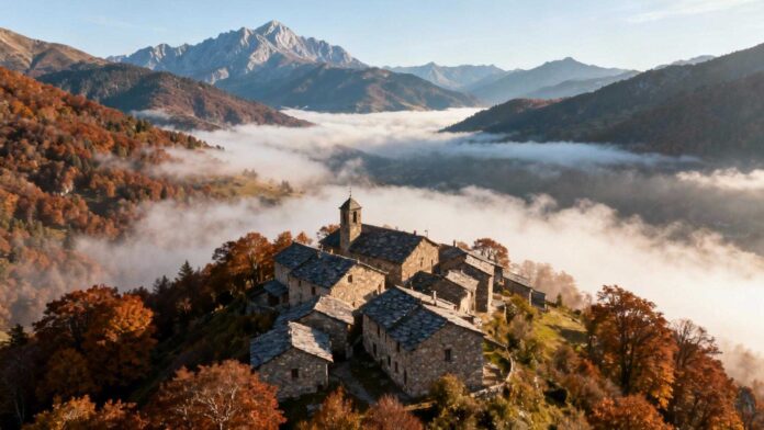 J'ai découvert ce hameau du Canigou où la brume cache le village 230 matins par an