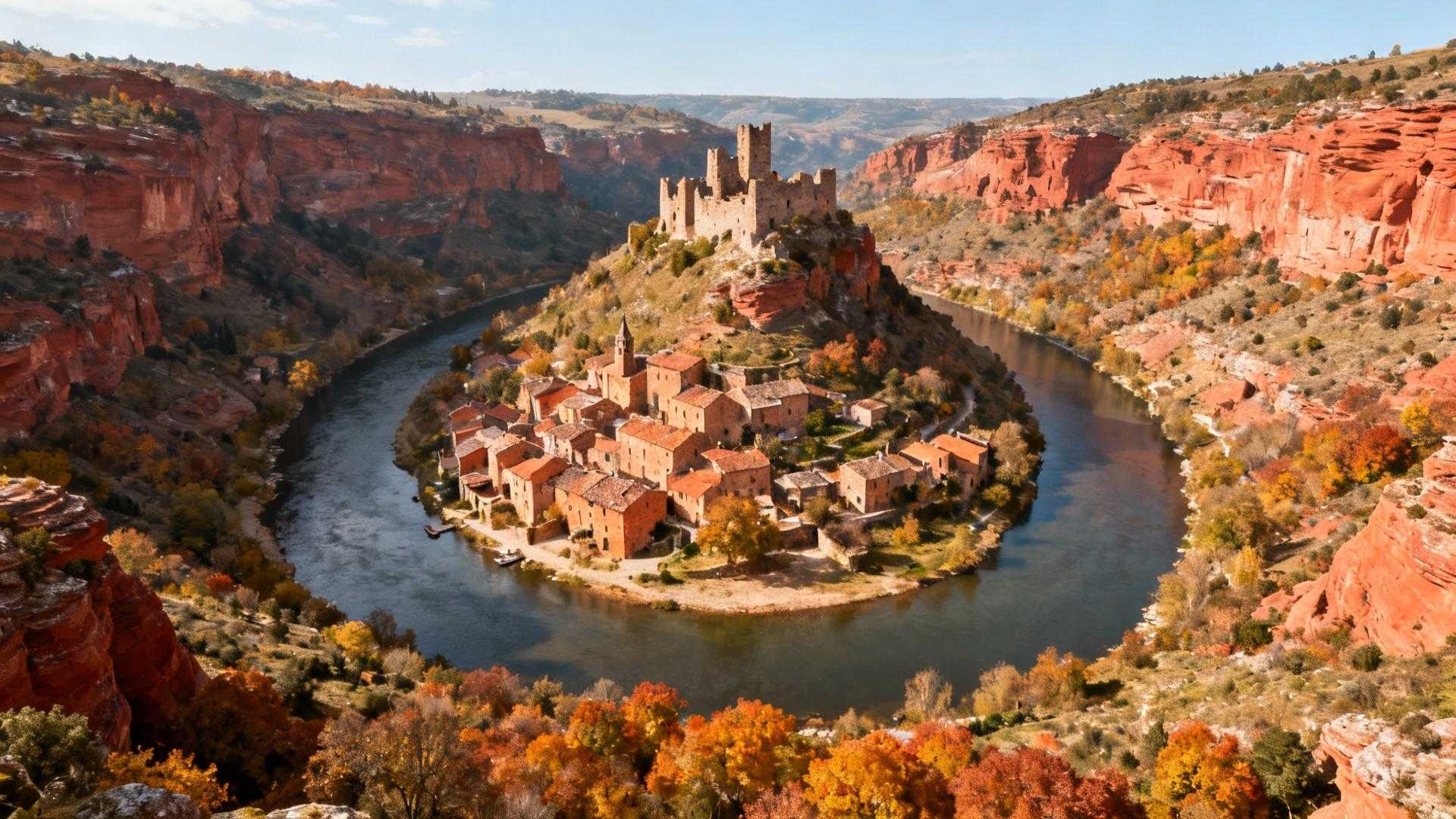 Ce village du Vallespir où le Tech dessine une boucle parfaite autour du château