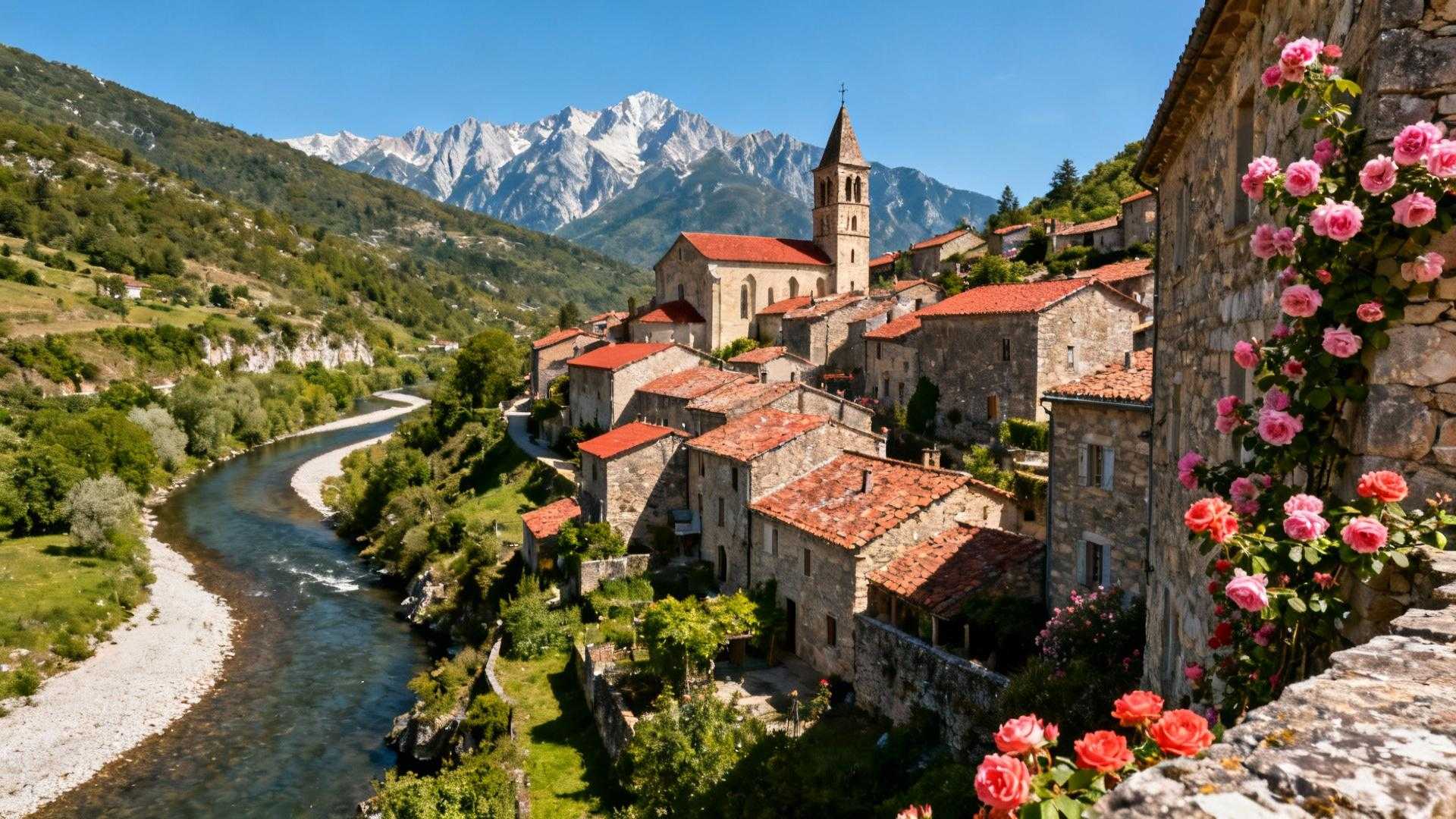 Ce village ariégeois de 152 habitants où une abbaye de 1082 ans veille sur cent rosiers
