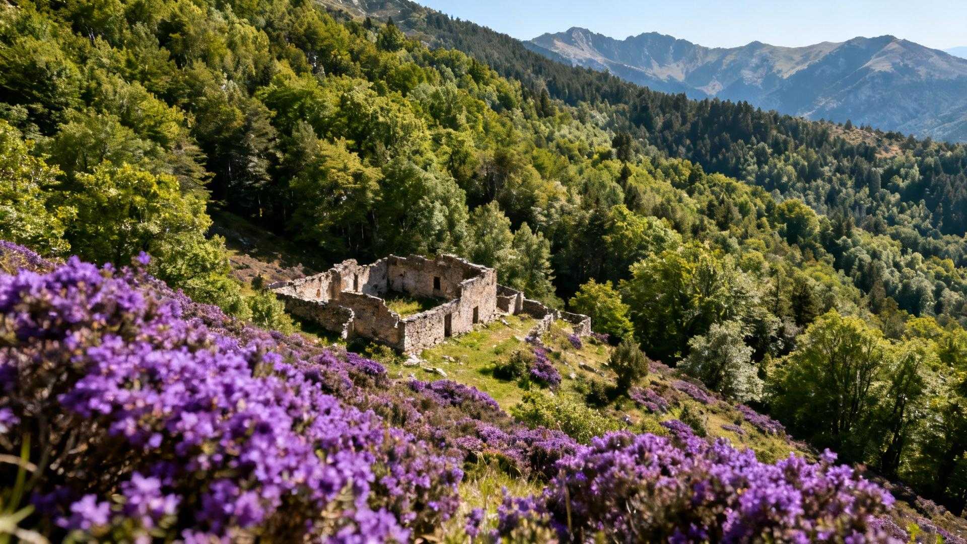 Dans cette forêt du Vallespir, les abeilles butinent la bruyère sauvage jusqu’en novembre