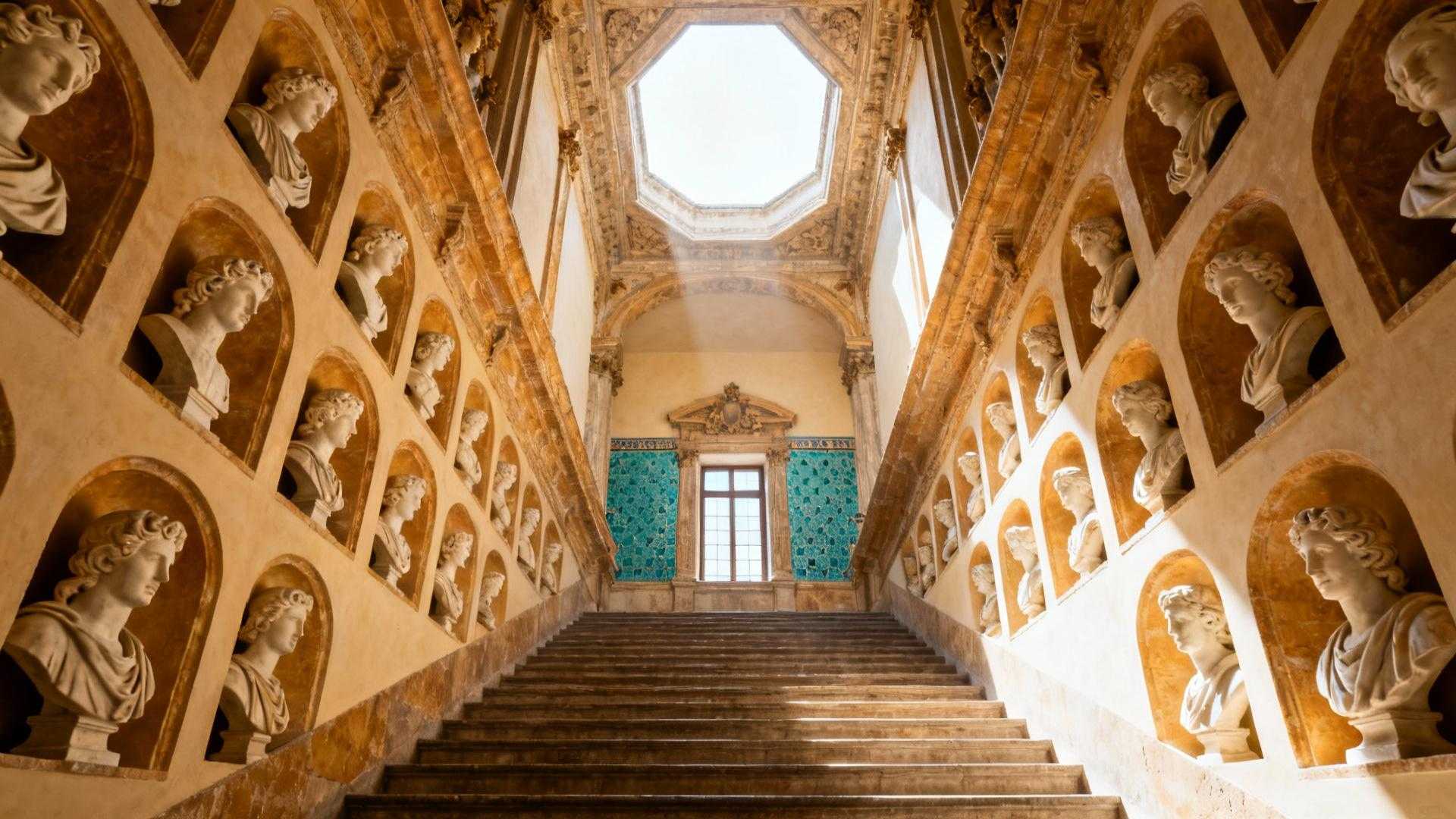 La seule ville du Var où 80 bustes Renaissance gardent un escalier de lumière depuis 1632