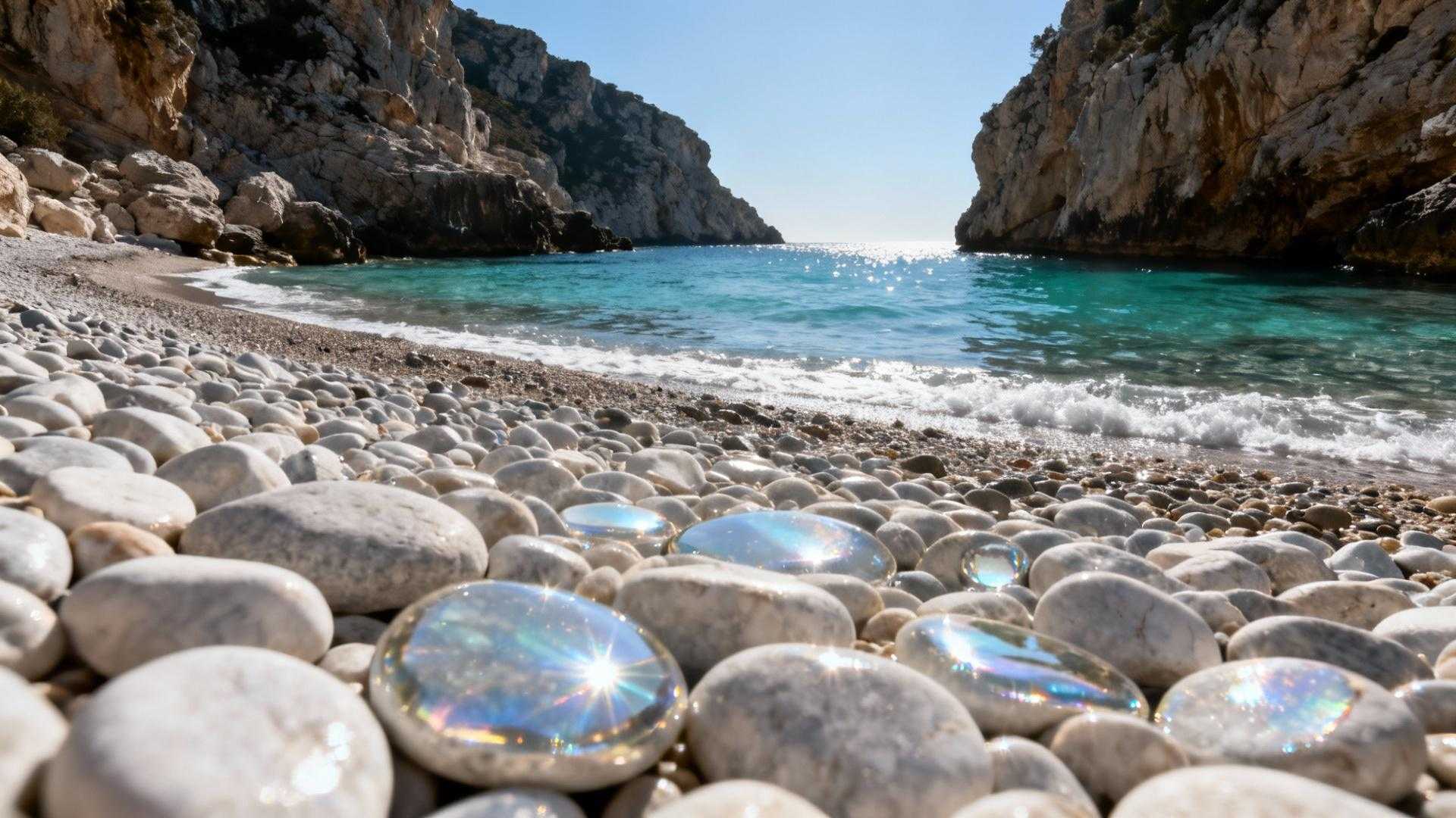 Cette crique du Troc où les galets deviennent miroir après chaque tempête hivernale