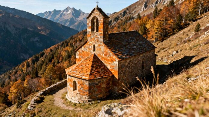 Dans ce hameau de 50 âmes, cette église du IXe siècle garde son chevet décalé unique