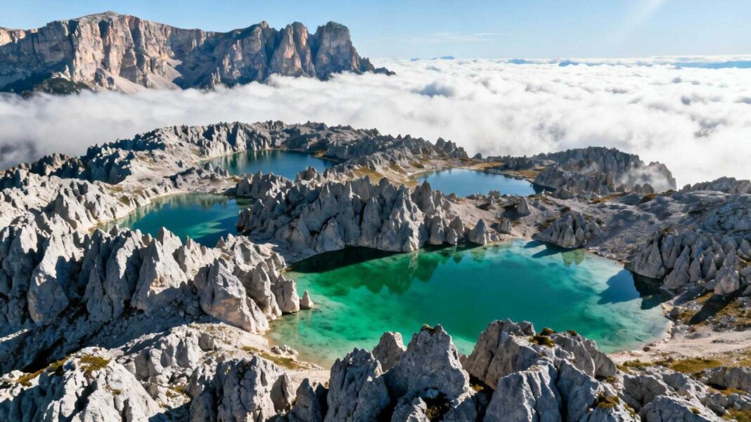 Sur ce plateau du Canigou, le lapiaz de 5 km² miroite comme un désert côtier