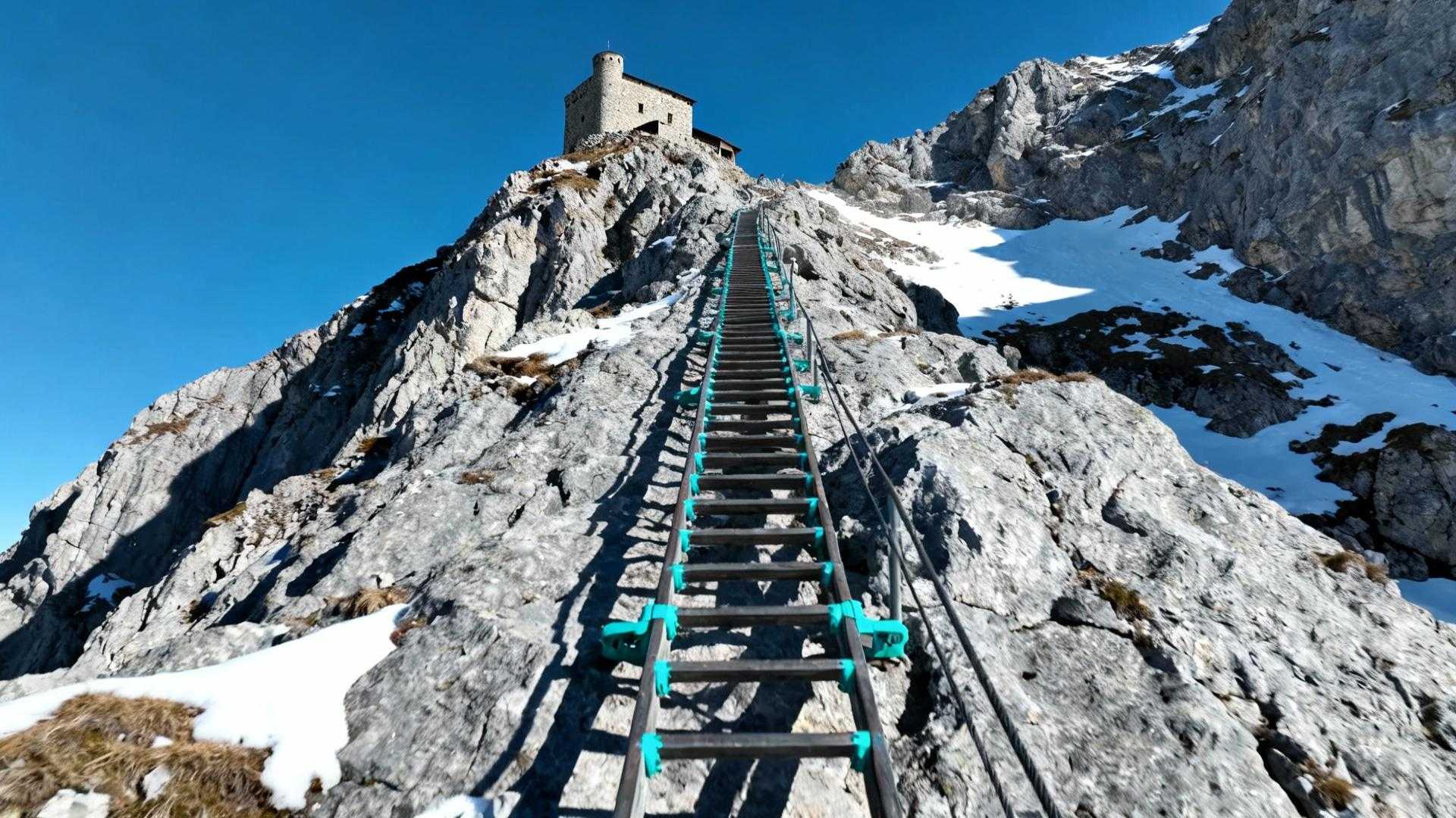 Voici le sentier catalan où 150 brebis grimpent des échelles de fer chaque hiver