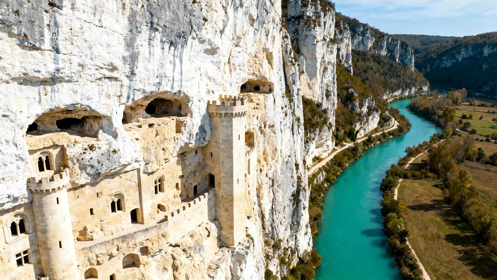 Ce village de 59 habitants garde son château creusé dans la falaise de Seine