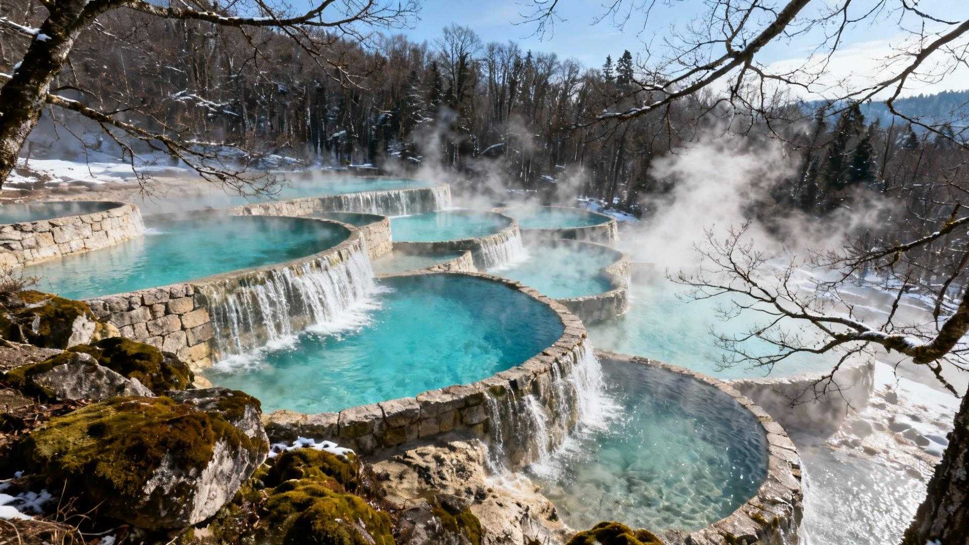 Cette cascade du Vallespir garde ses bassins à 20°C même en plein hiver