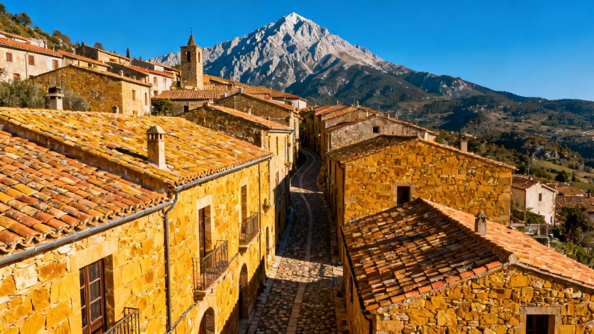 Ce village catalan à 450m enregistre 2469 heures de soleil par an face au Canigó