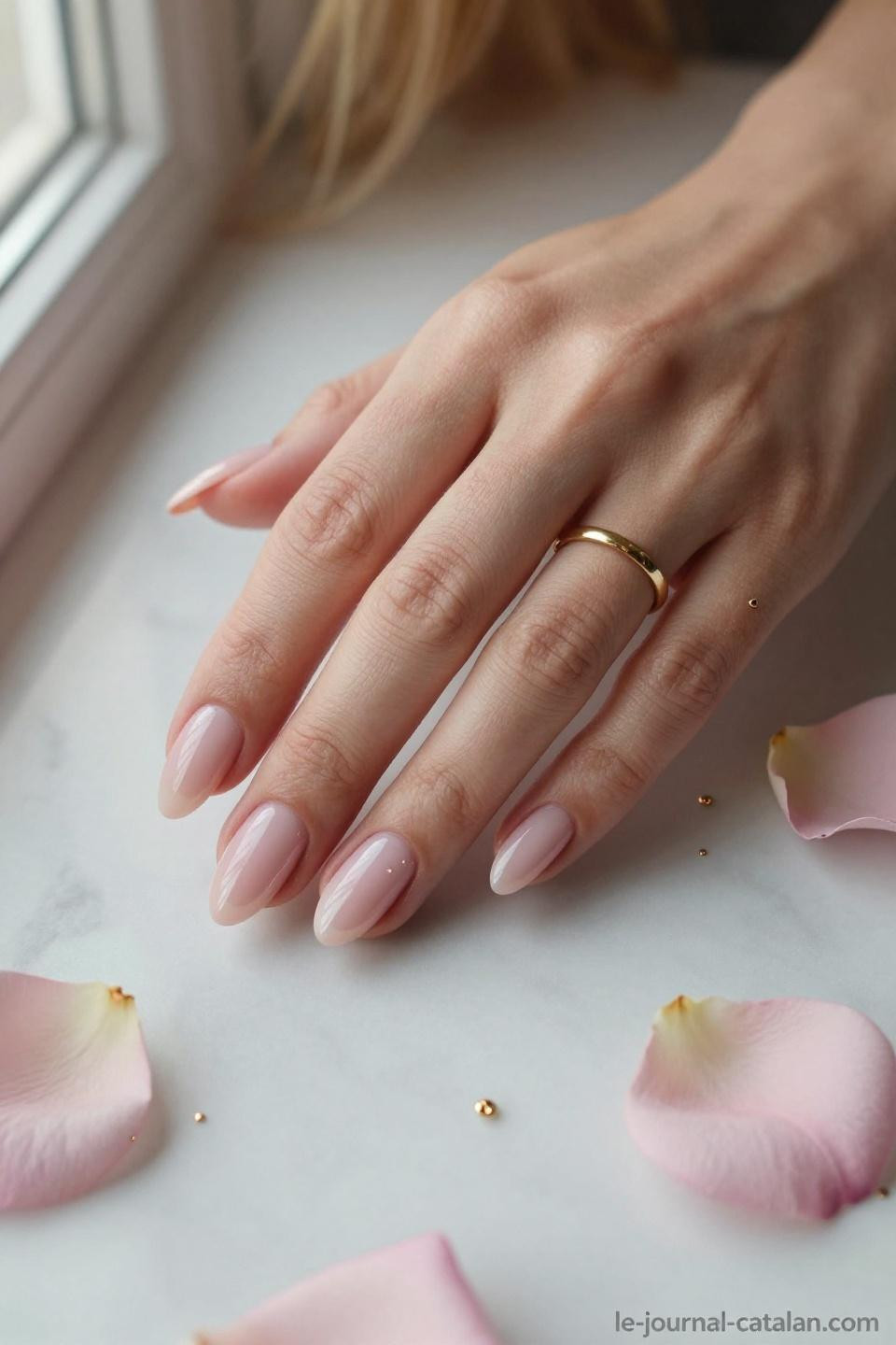 Almond Nails Trendy - soft pink gradient