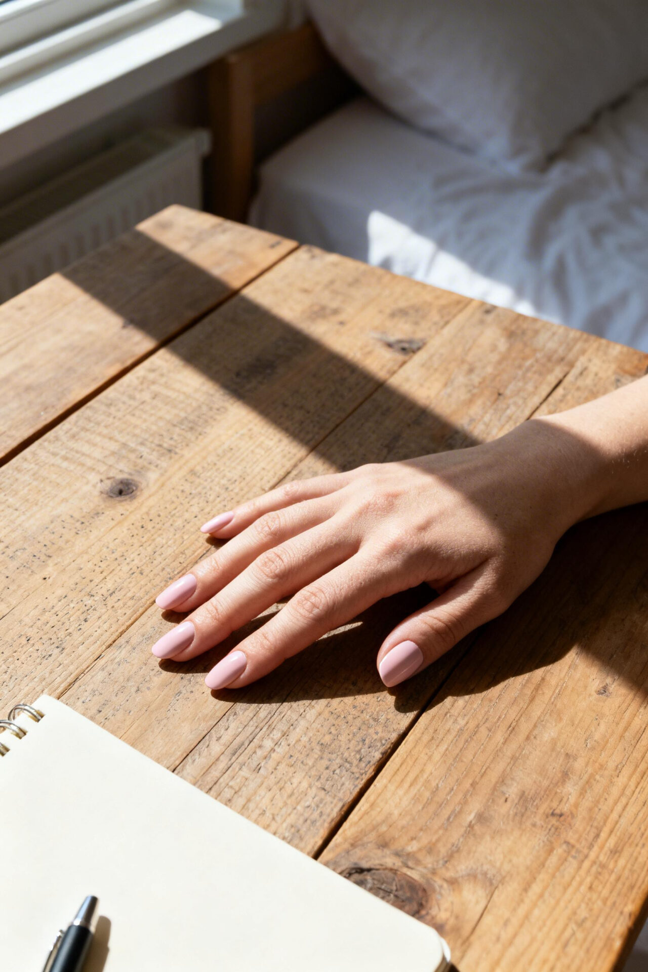 Pretty Almond Nails - ballet slipper matte