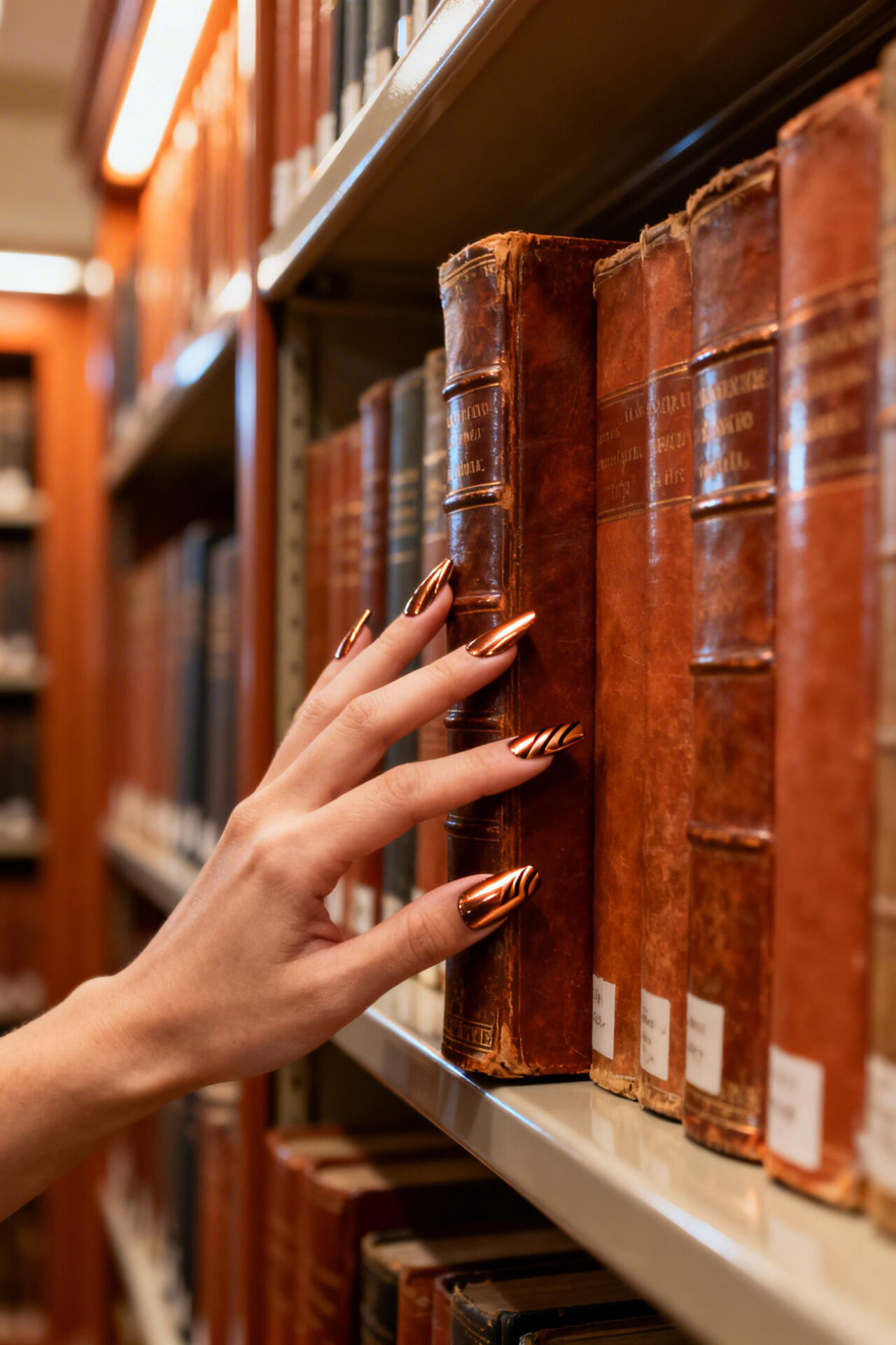 bronze copper cat eye nails coffin