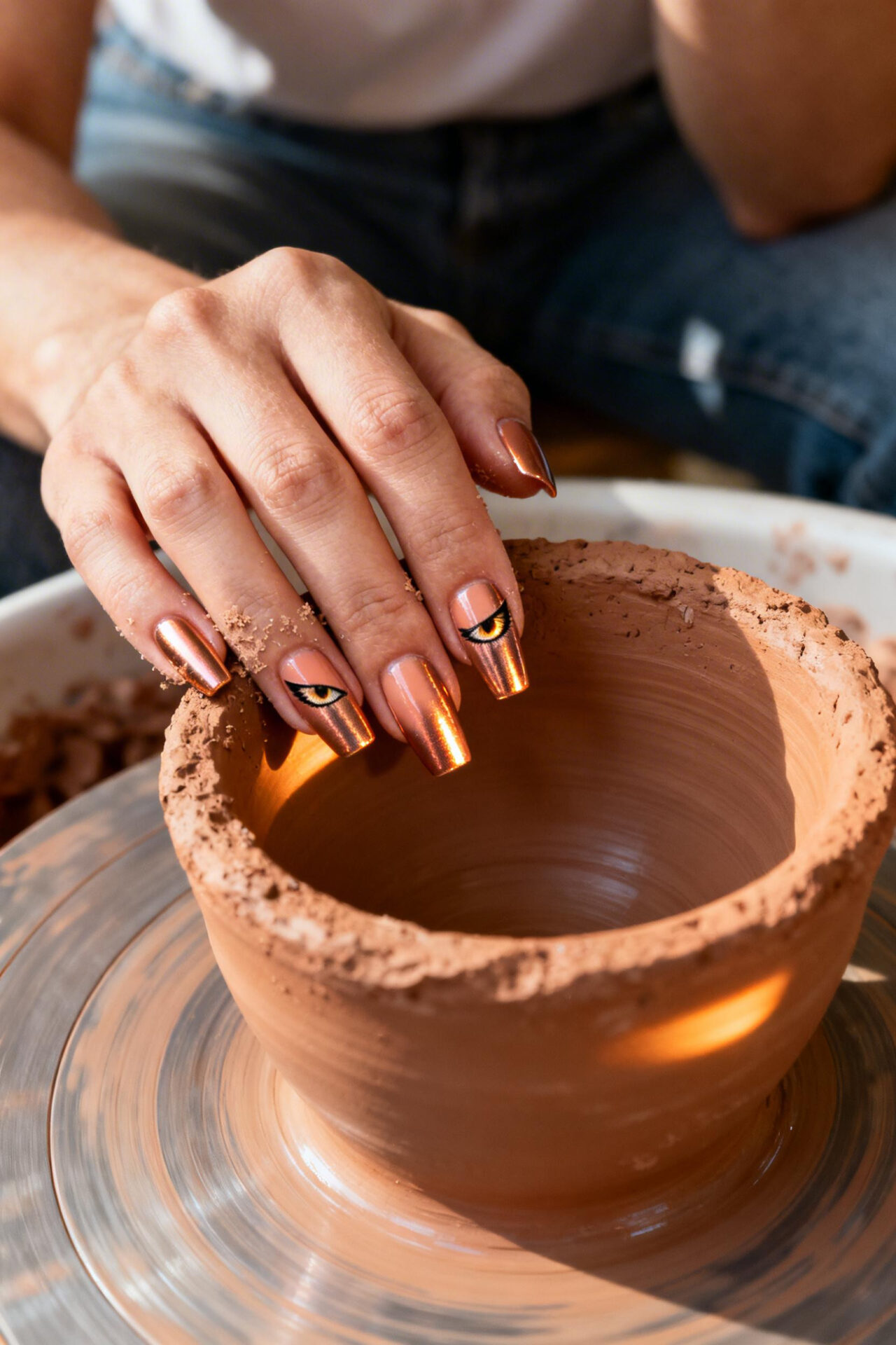 Cat Eye Gel Polish - bronze chrome