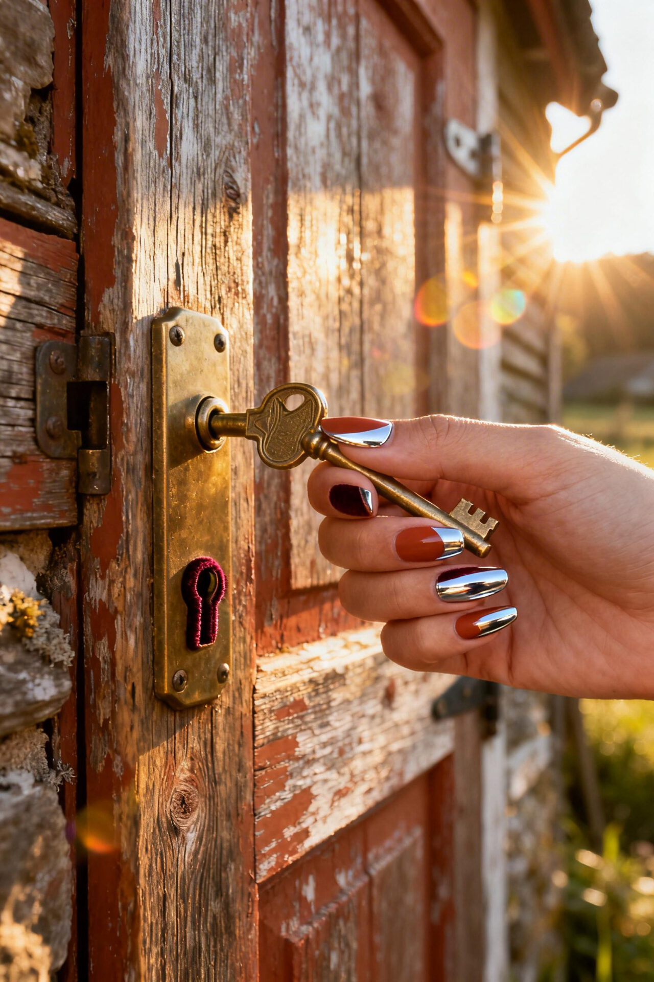 Cat Eye Nails - chrome almond elegant