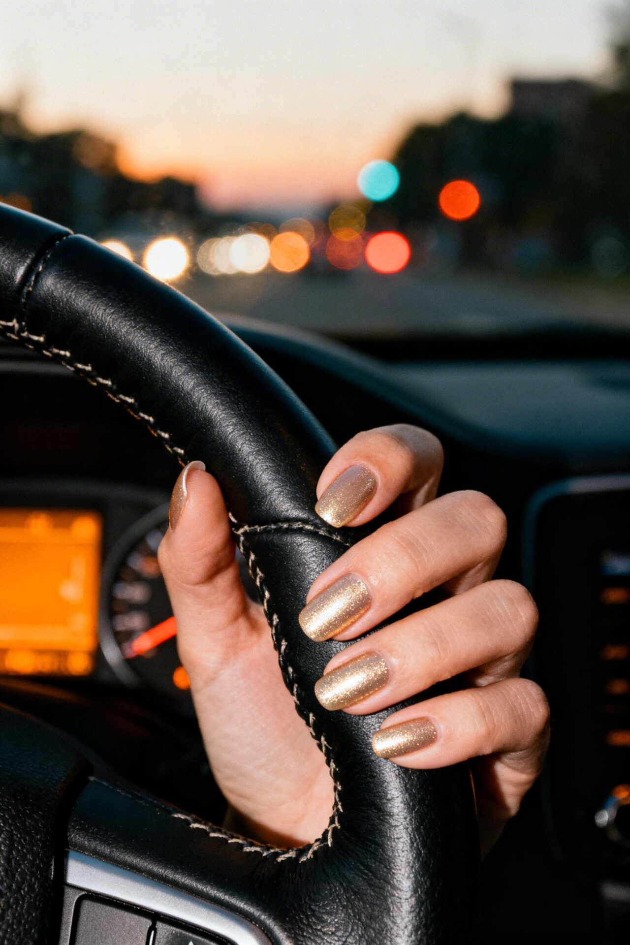 Milky Nude Nails - champagne matte