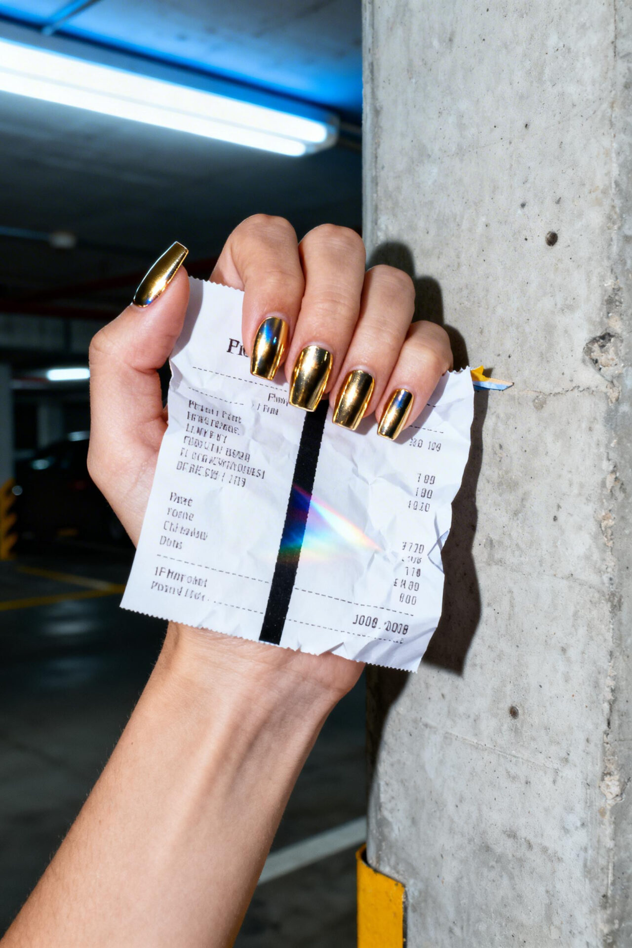 Gold Cat Eye Nails chrome mirror square