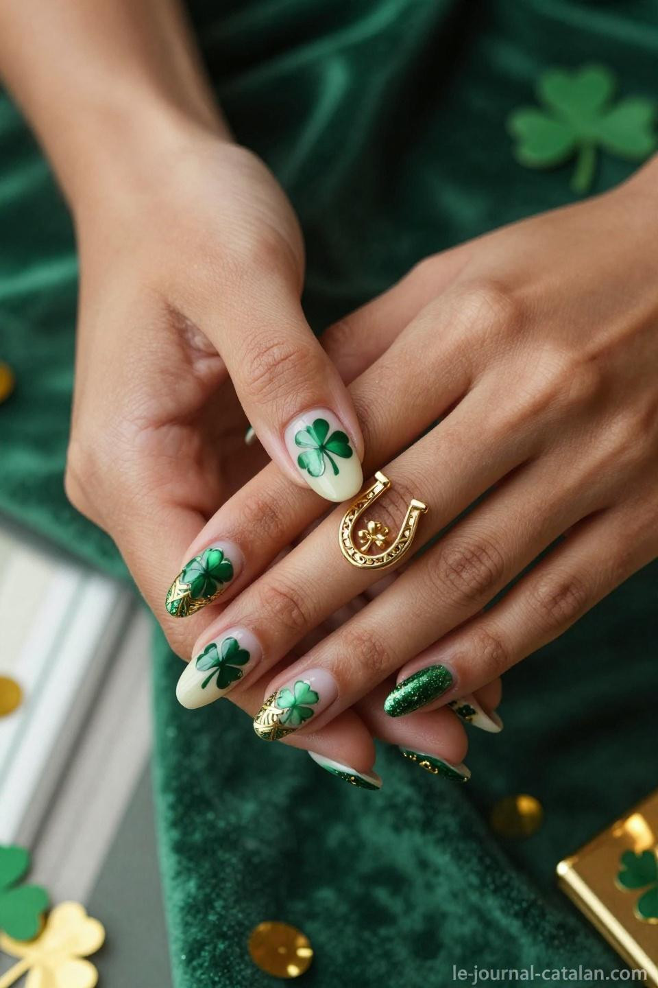 San Patrick Nails featuring authentic Celtic symbols and Irish heritage designs
