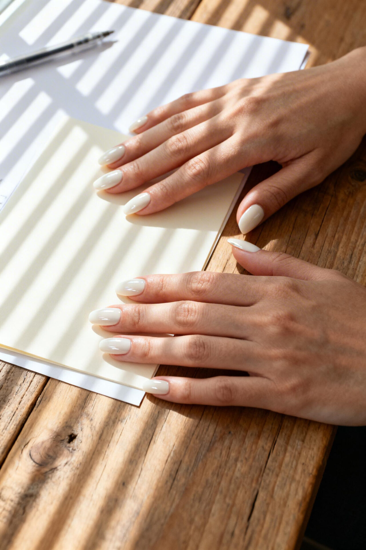 Neutral Nails Almond - ivory gloss