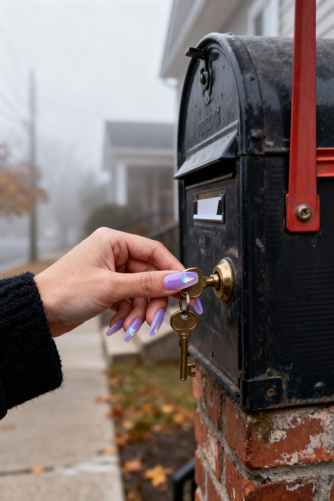 Light Blue Cat Eye Nails - coffin jelly