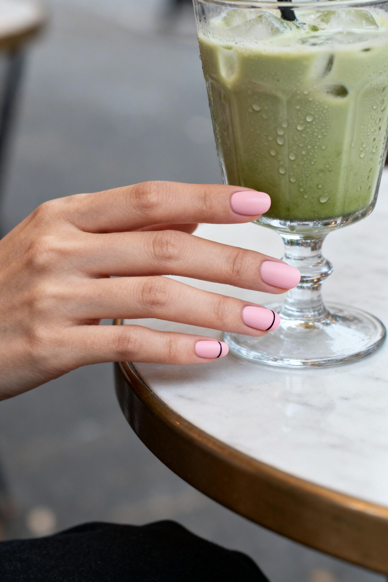 Light Pink Cat Eye Nails matte spring
