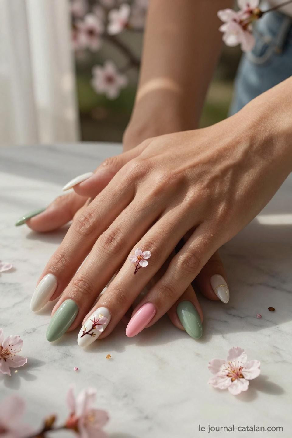 March Dip Nails Ideas Italian garden terrace nail art