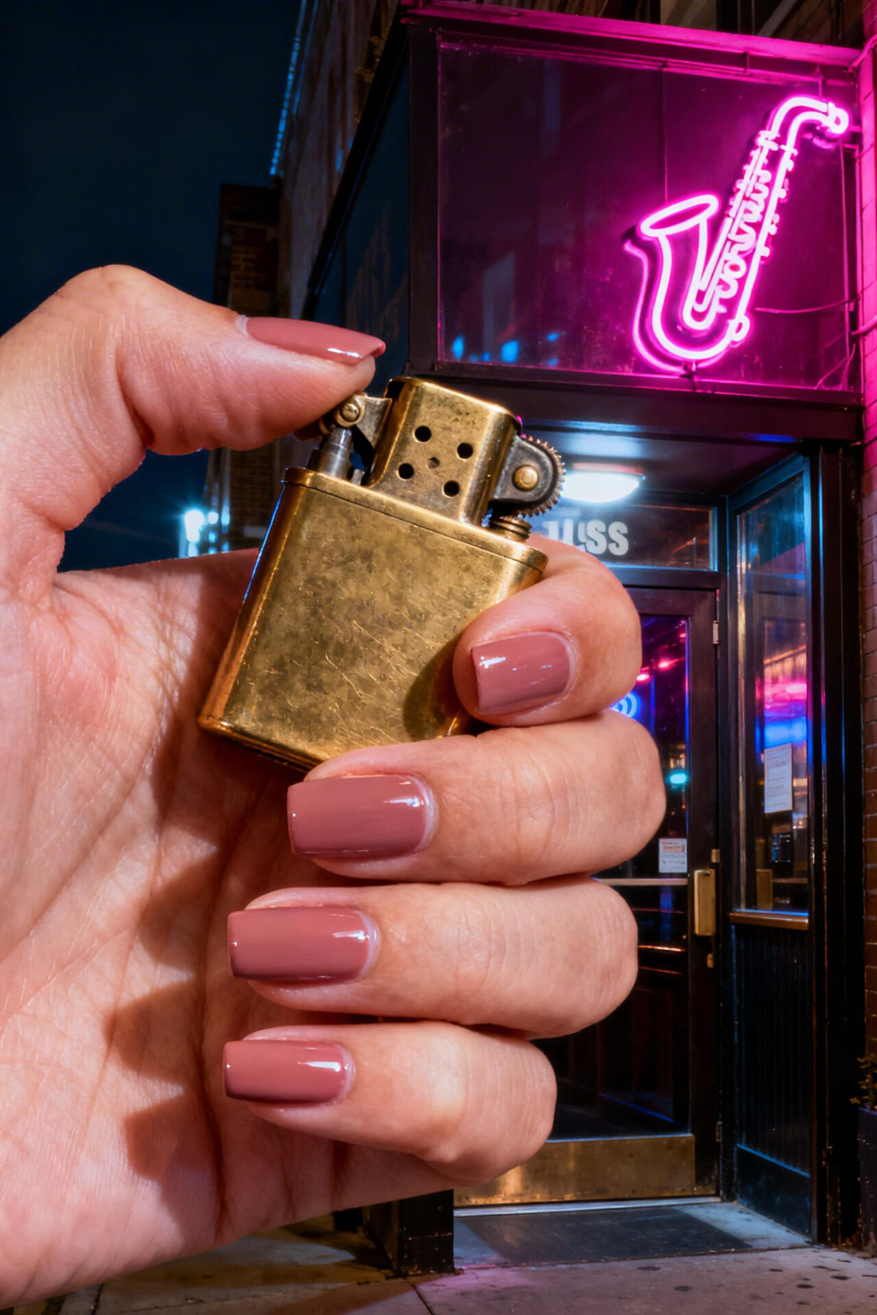 Nail Inspo Square - dusty rose glazed