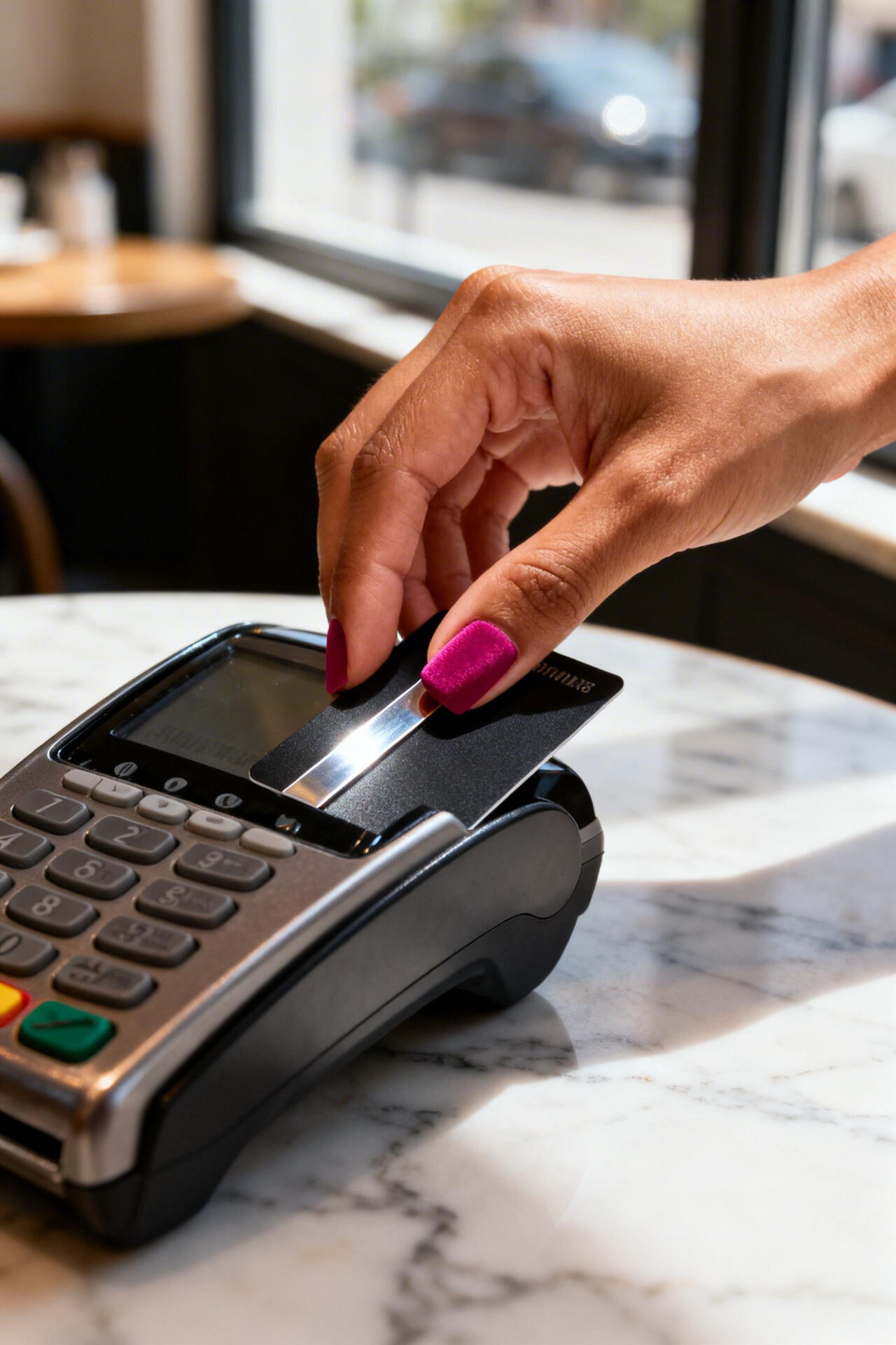 Square Nail Designs - peony pink velvet