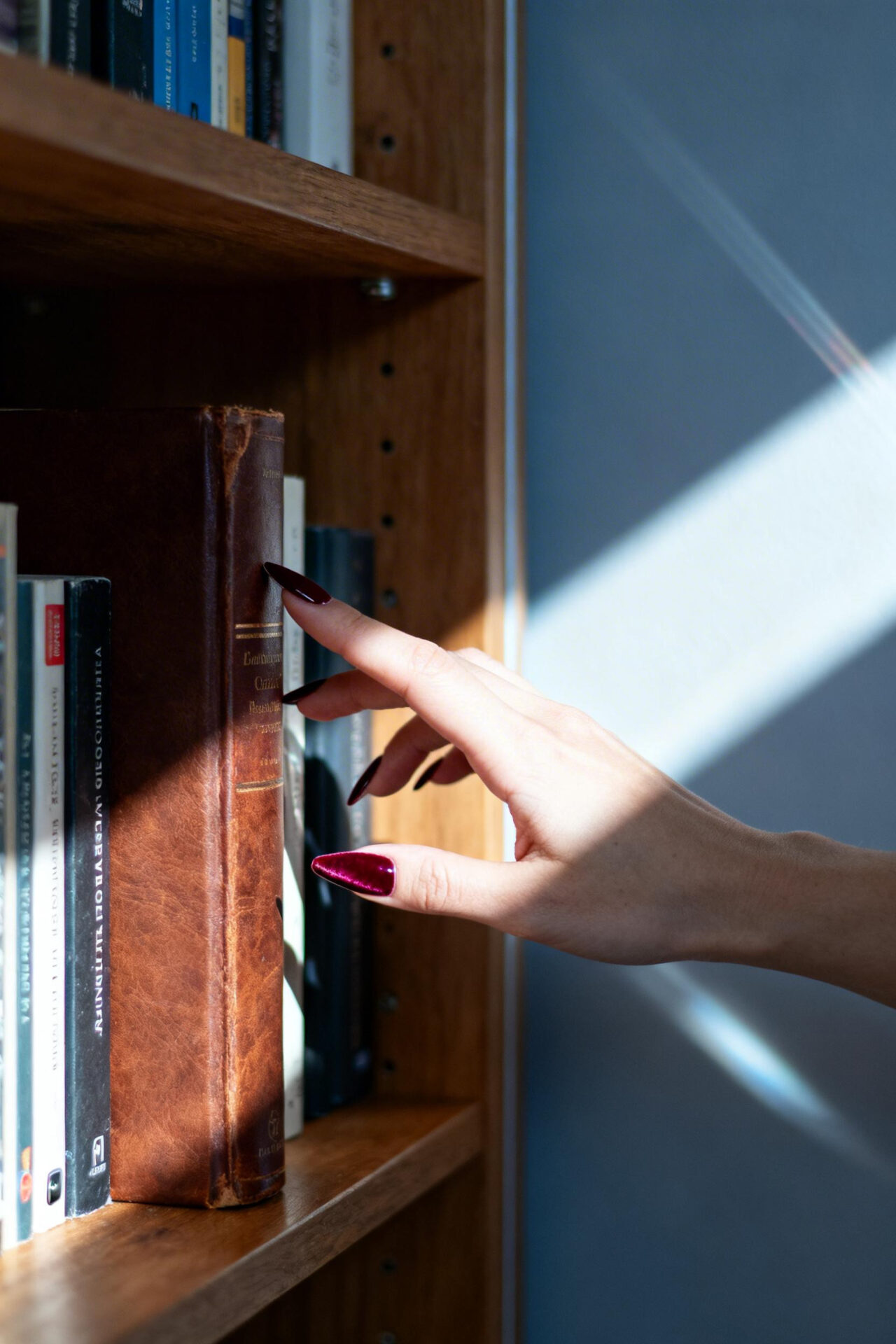 Burgundy Cat Eye Nails - matte stiletto