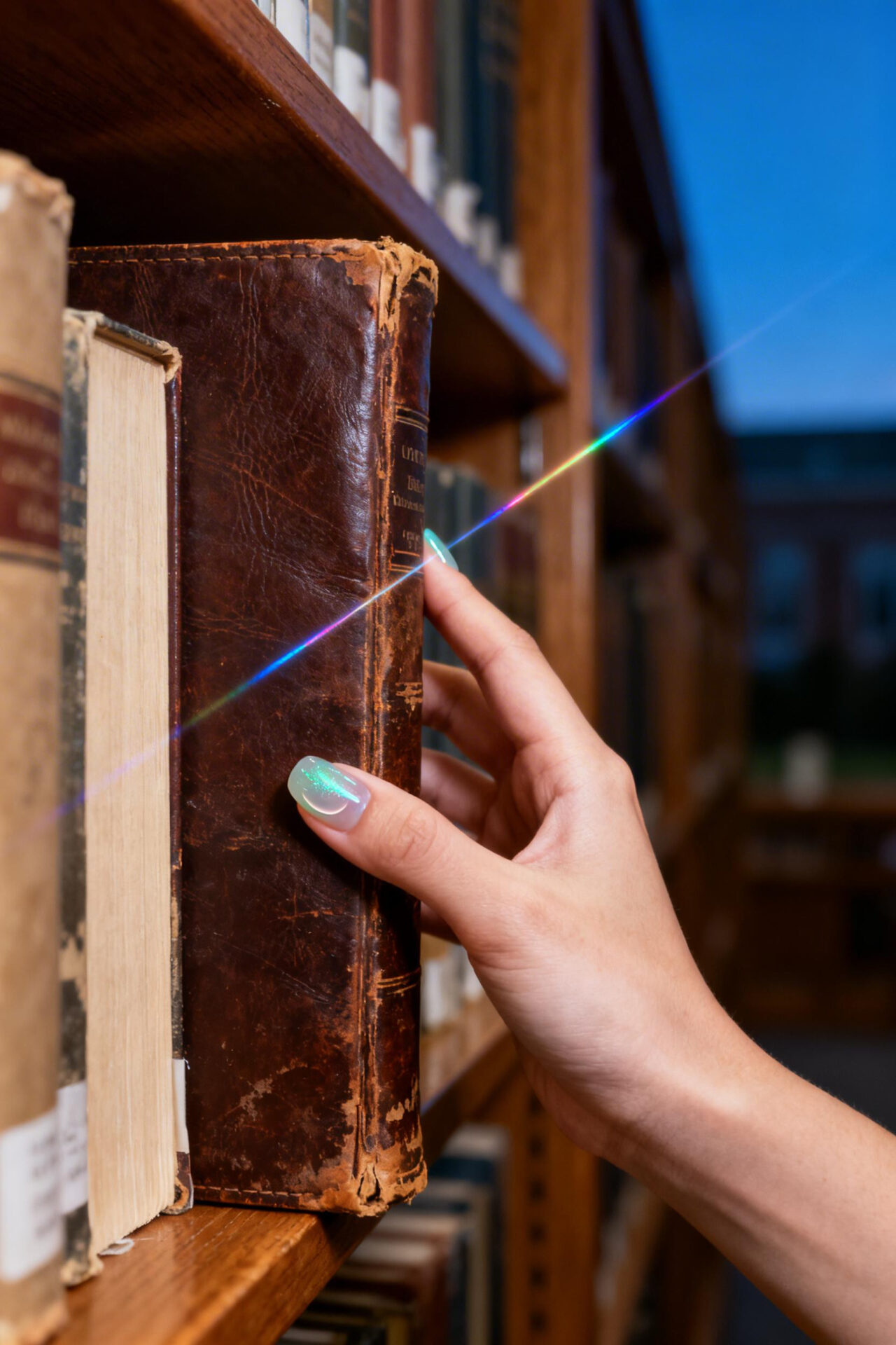 Cat Eye Manicure - seafoam shimmer jelly