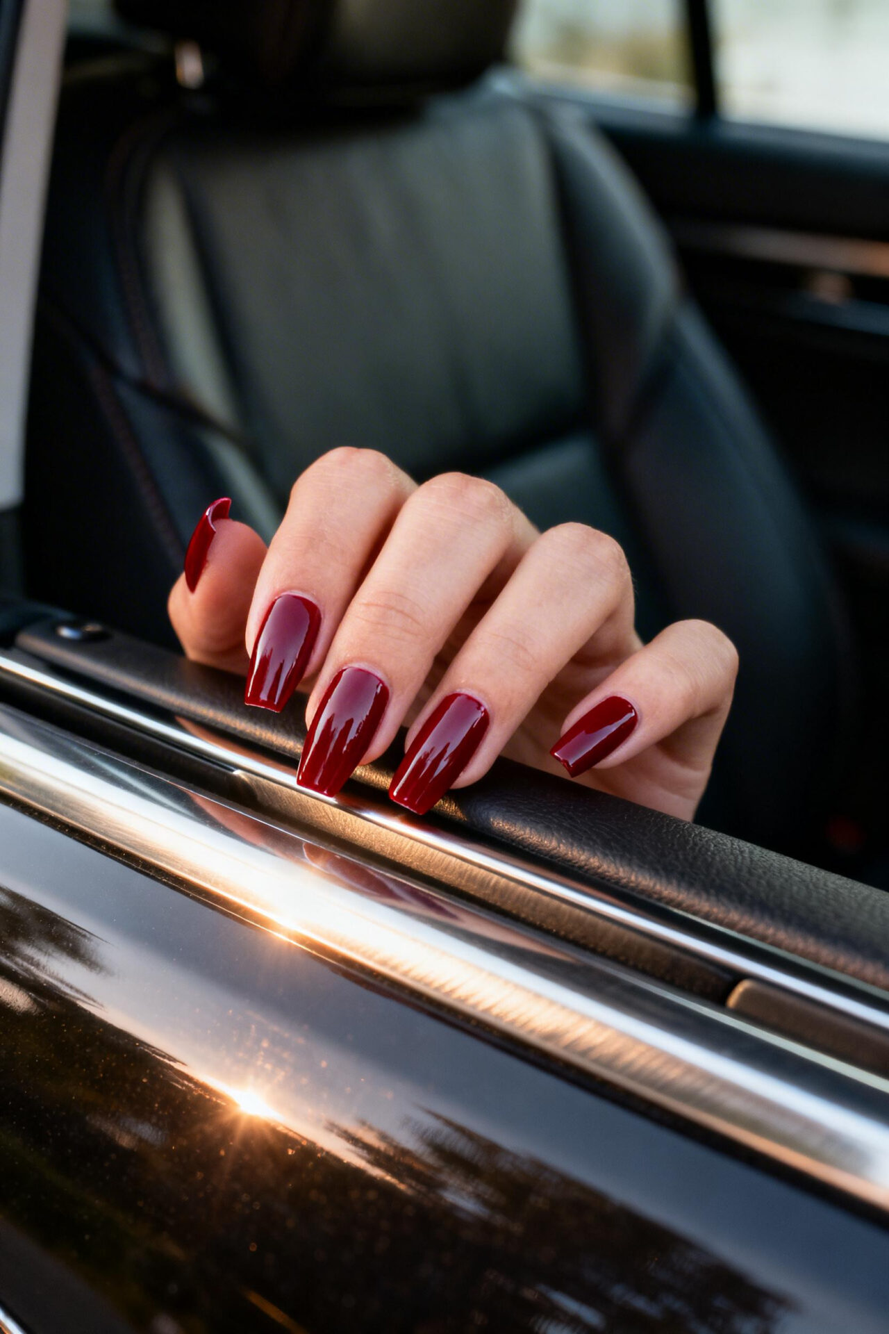 Birthday Nails - cherry red glossy