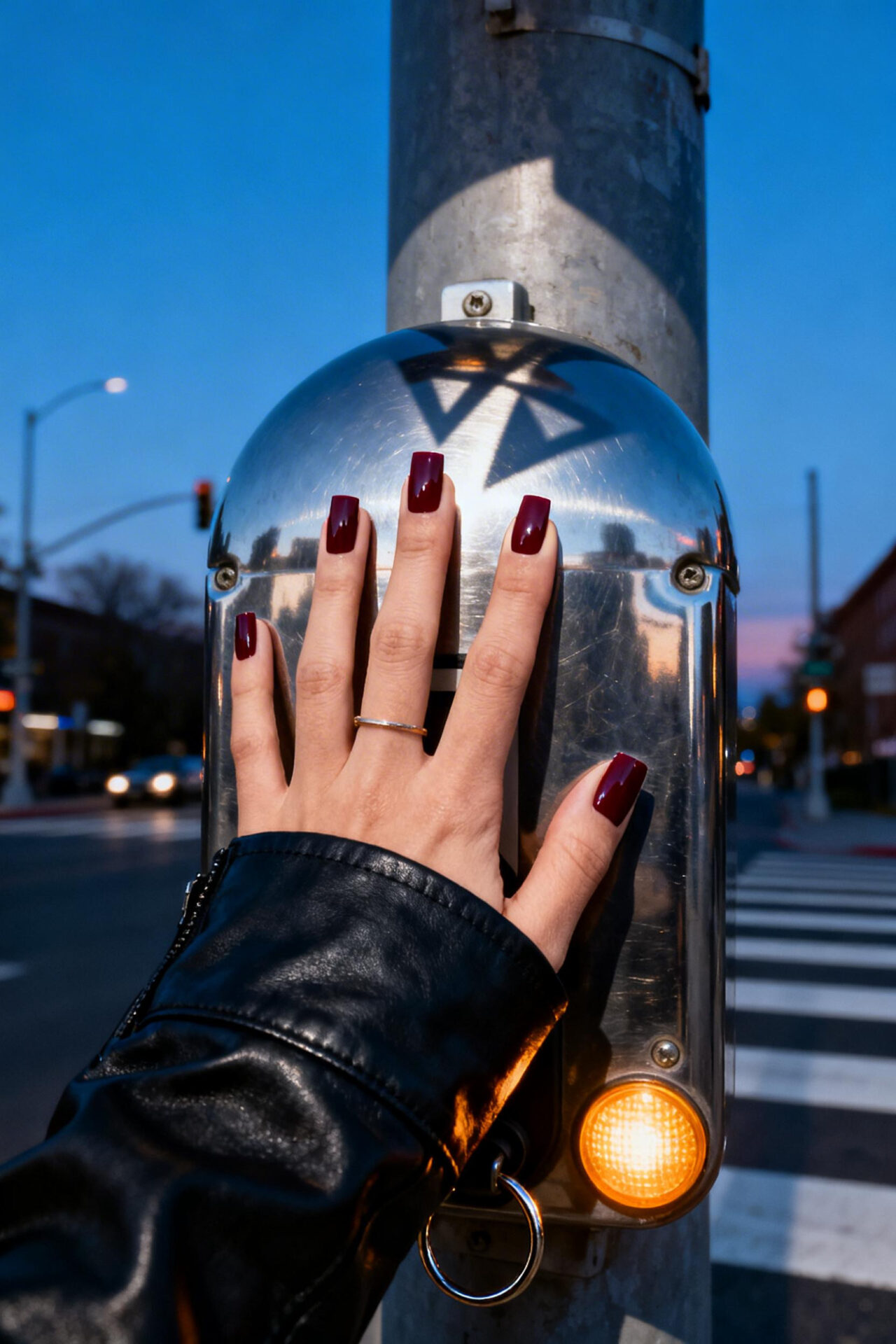 Square Nails - oxblood elegant acrylic
