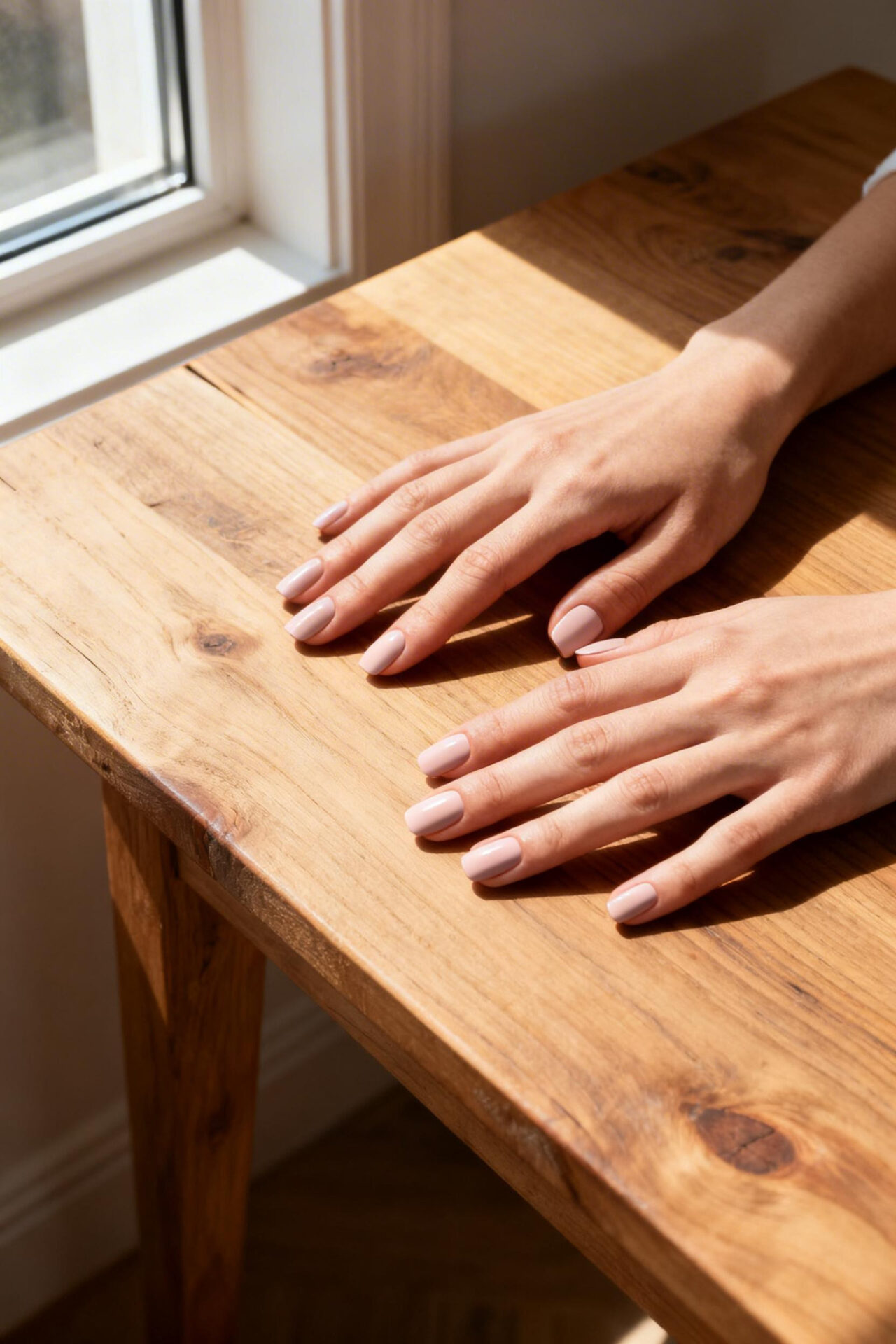 Square Nail Designs - ballet slipper matte