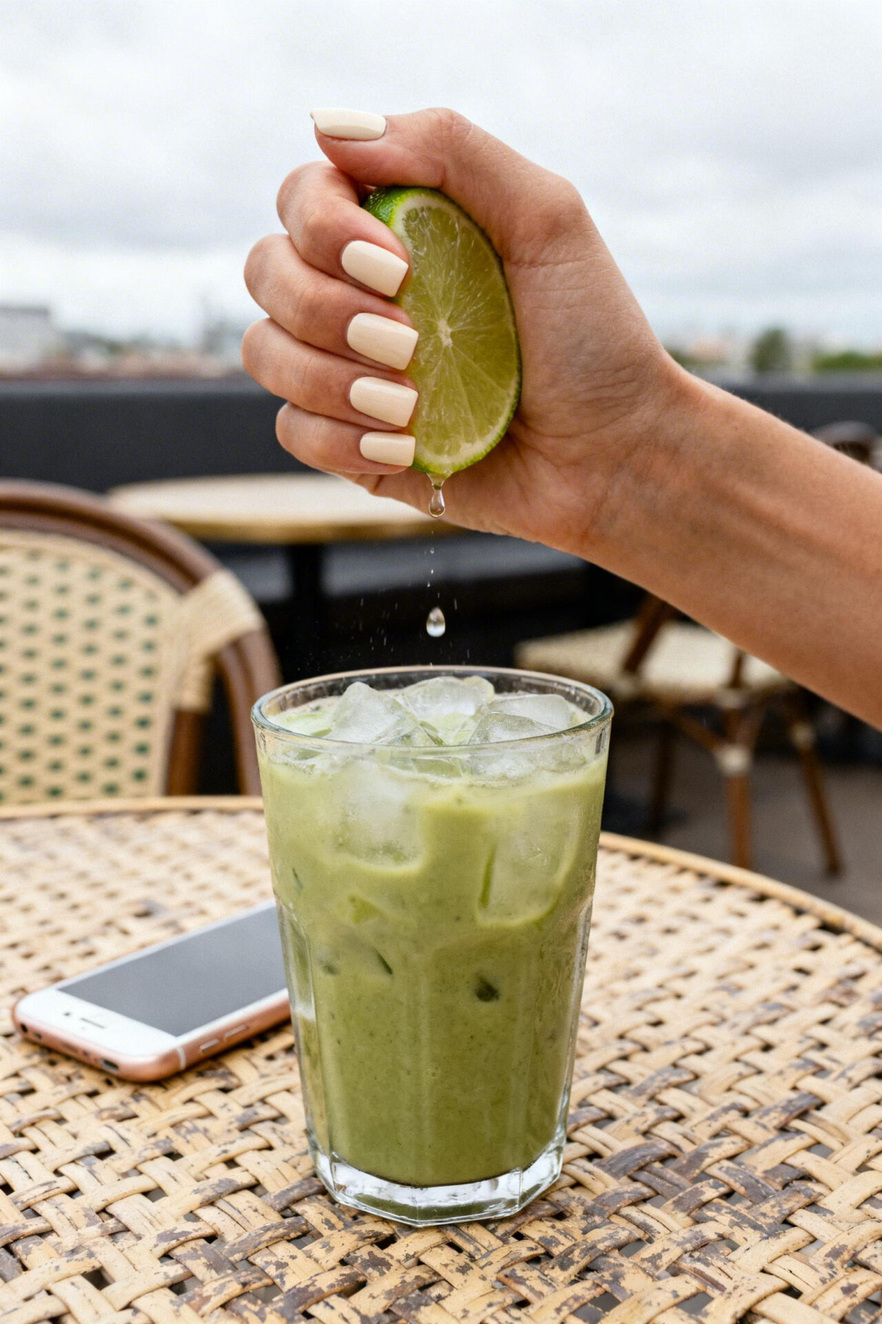 Square Summer Nails - Cream satin
