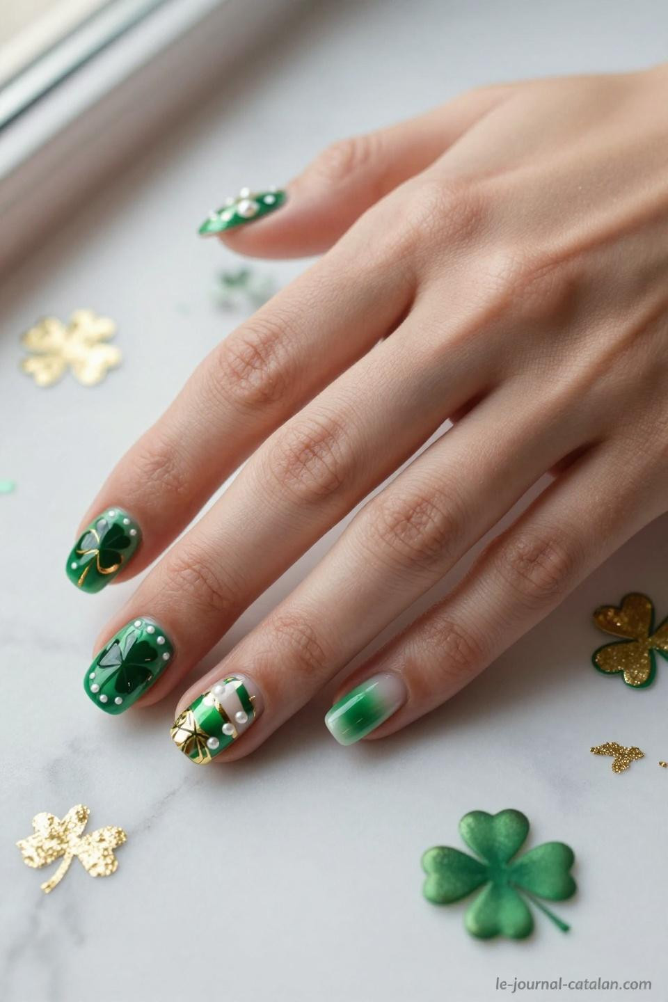 St Patrick's Day Nails sophisticated celebration with premium finishes and elegant design