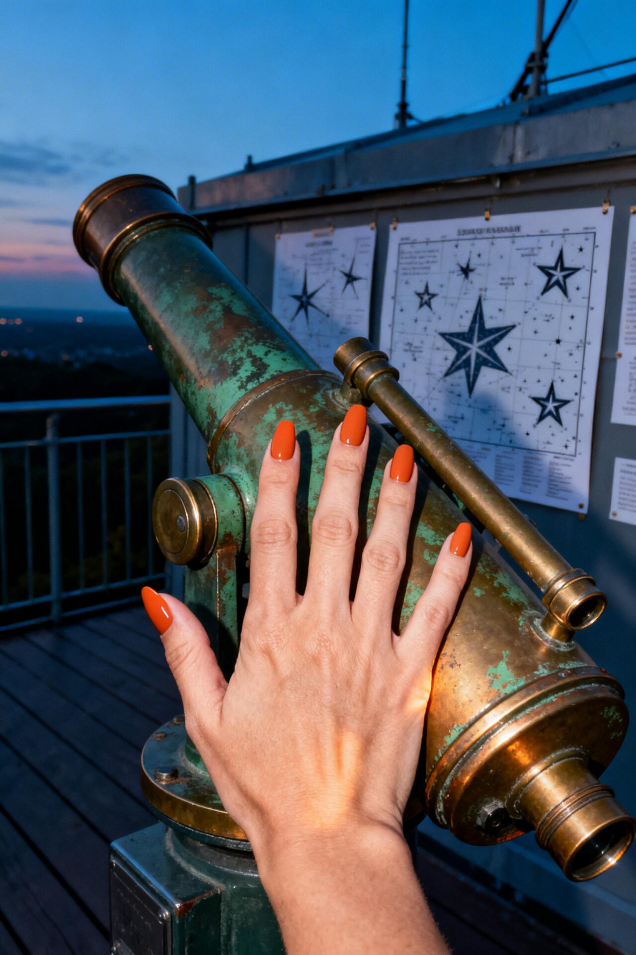 Almond French Tip Nails - terracotta matte