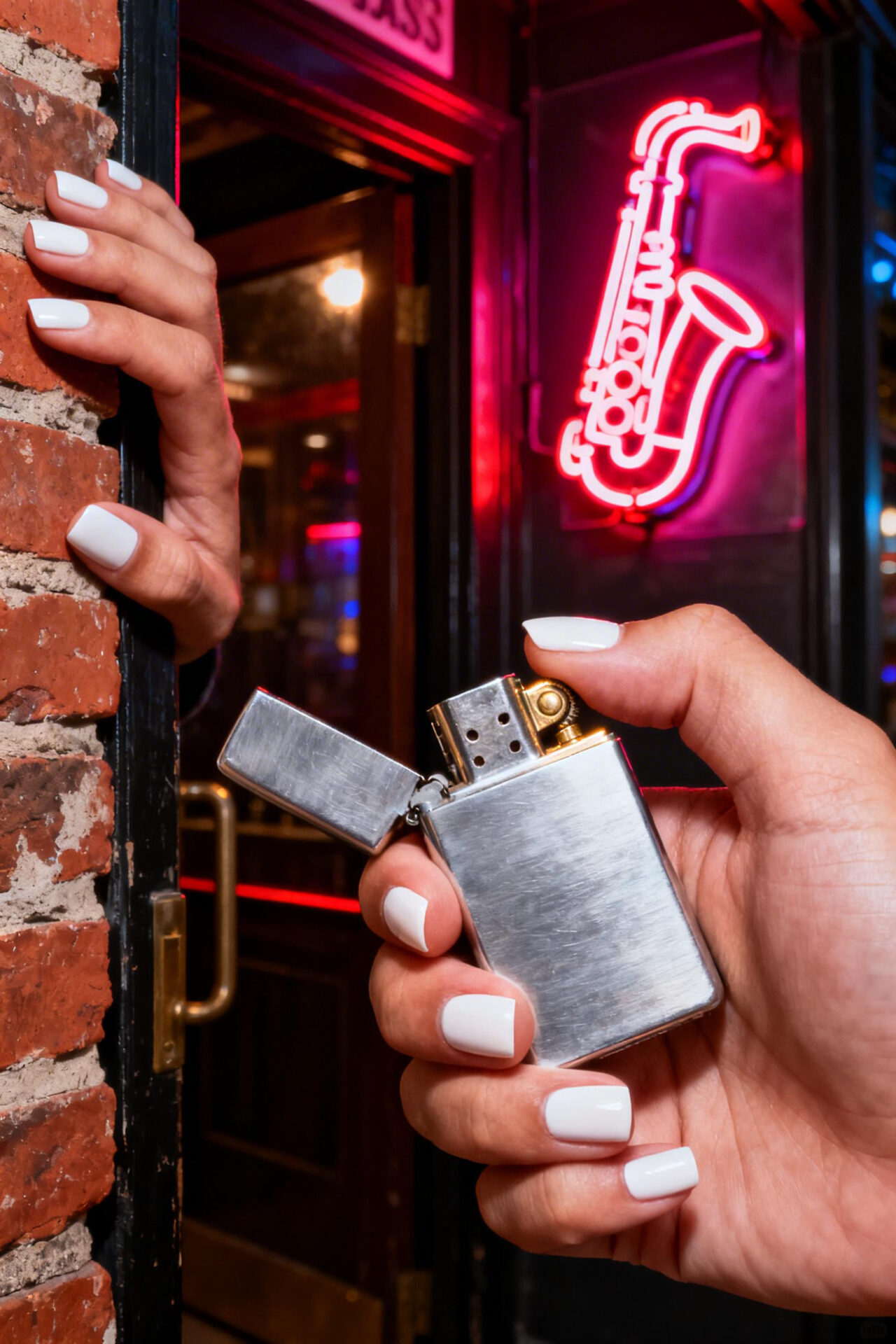 Short Square Nails - nightlife energy