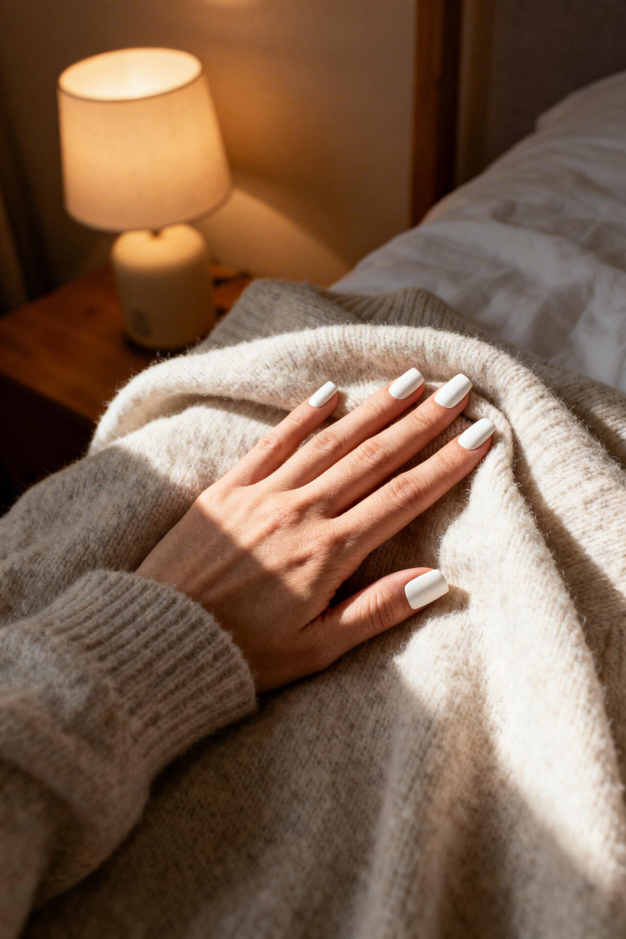 French Tip Nails - cozy alternative