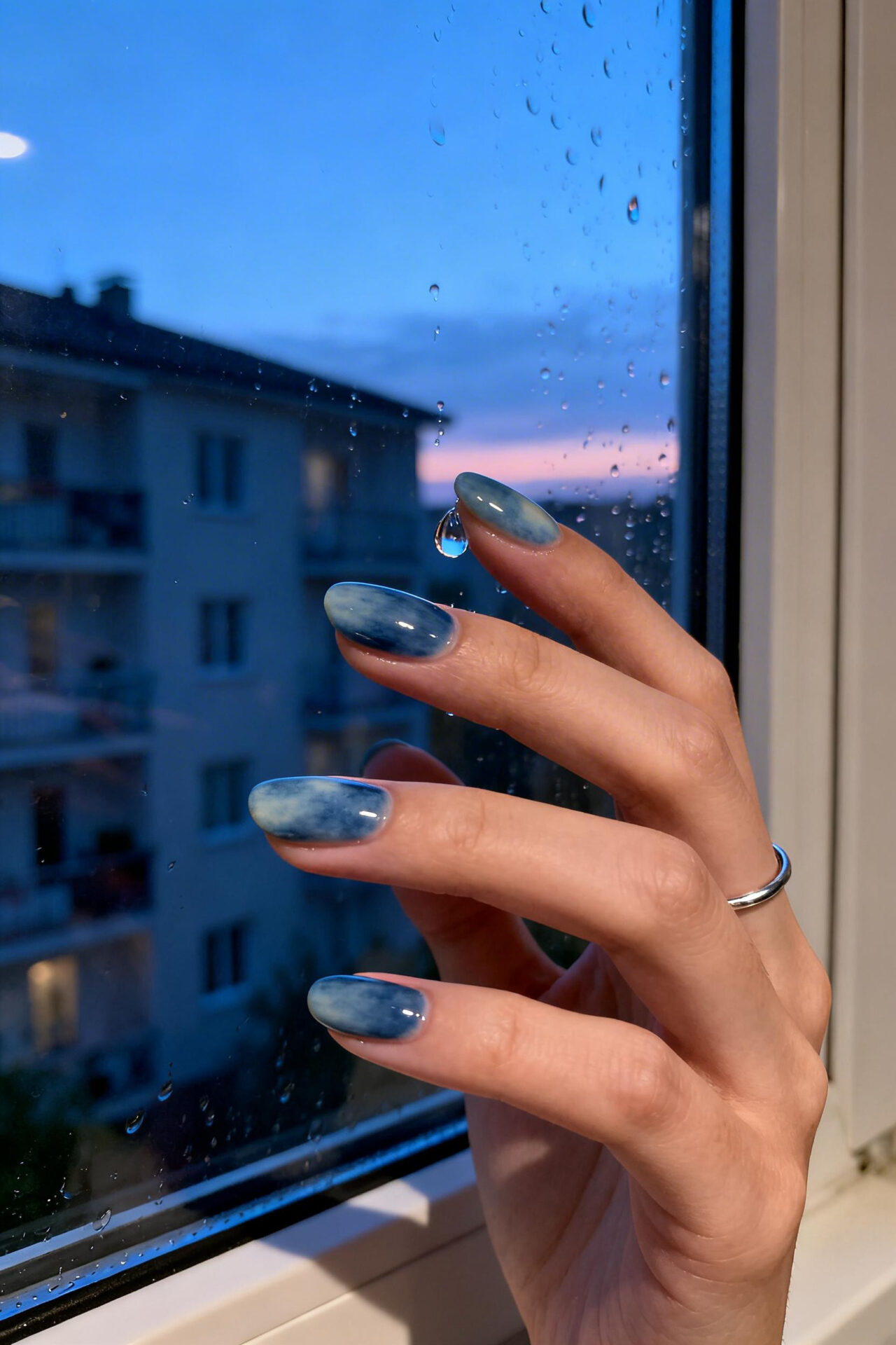 Aurora Nails - denim gradient