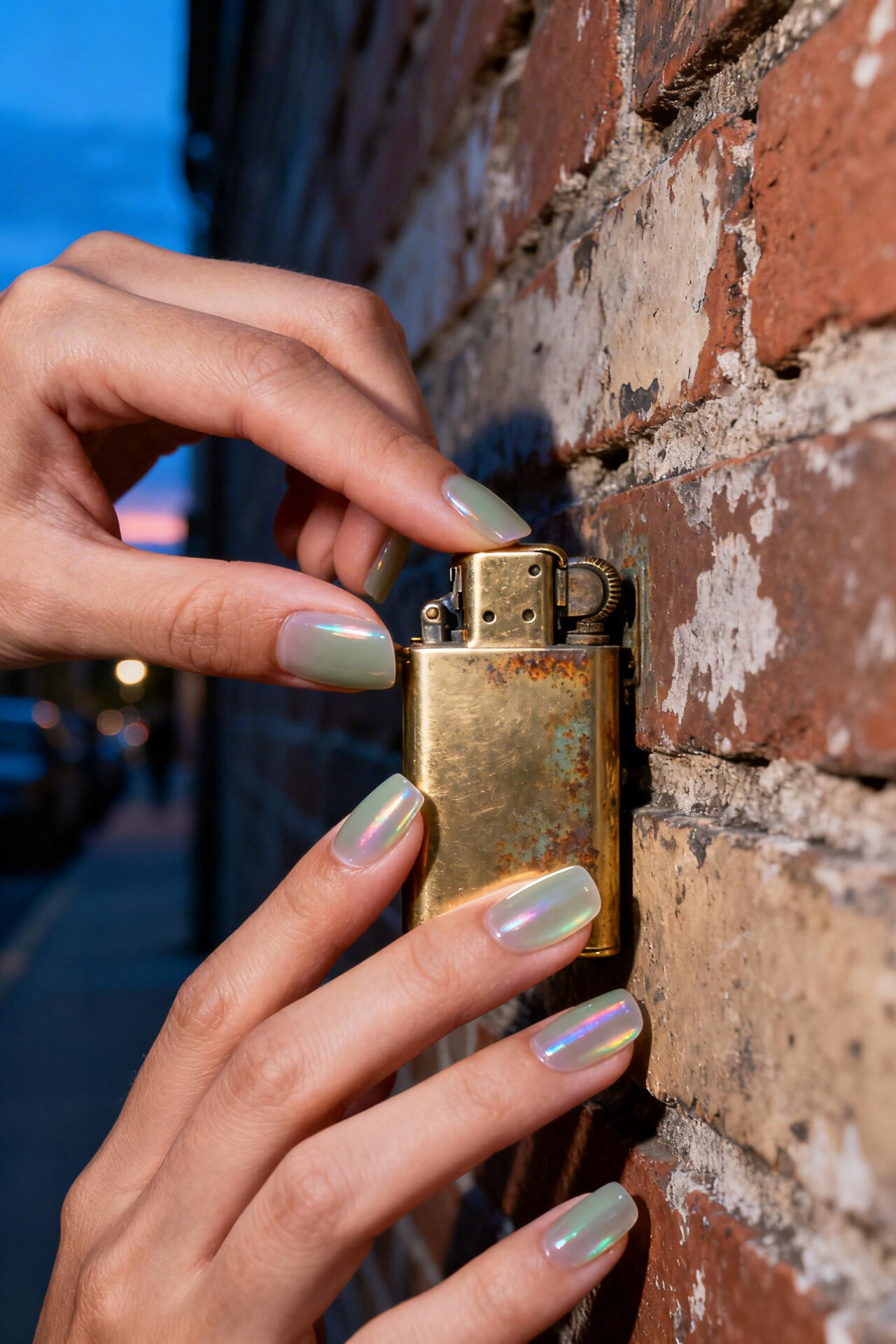 Aura Nails - sage jelly squoval