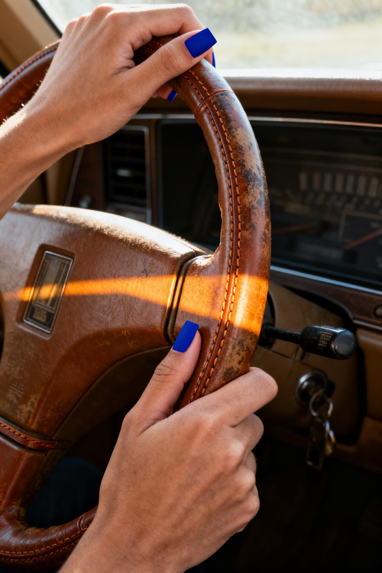 Blue Square Nails - dark cobalt