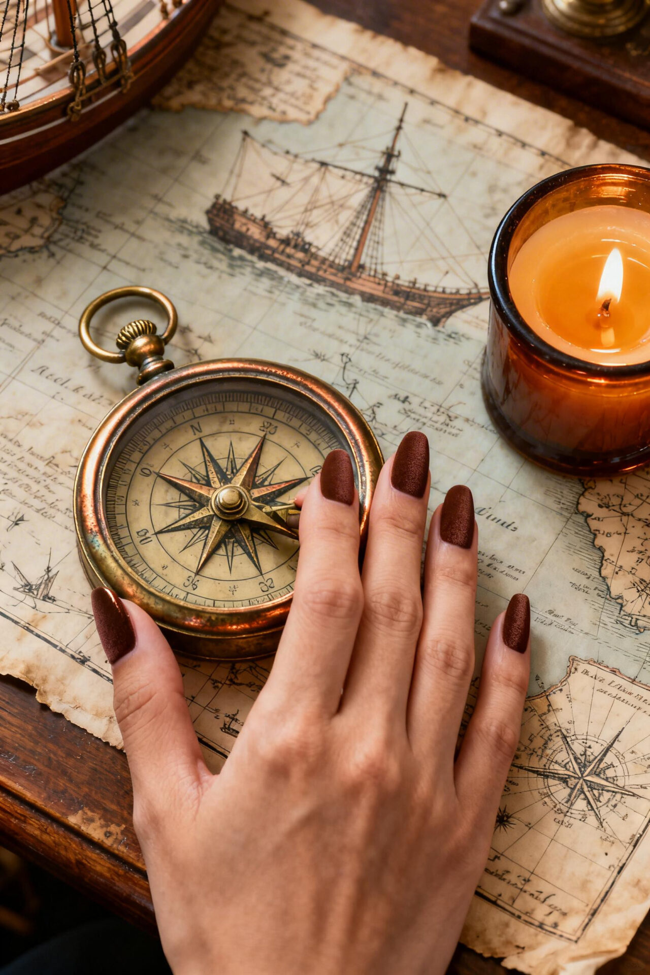 Brown Aura Nails - chocolate matte