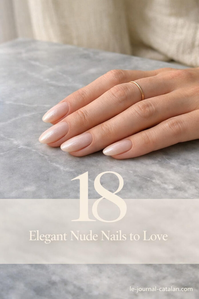 Classy nude nail designs featuring soft beige tones and sophisticated finishes for elegant manicure inspiration and ideas
