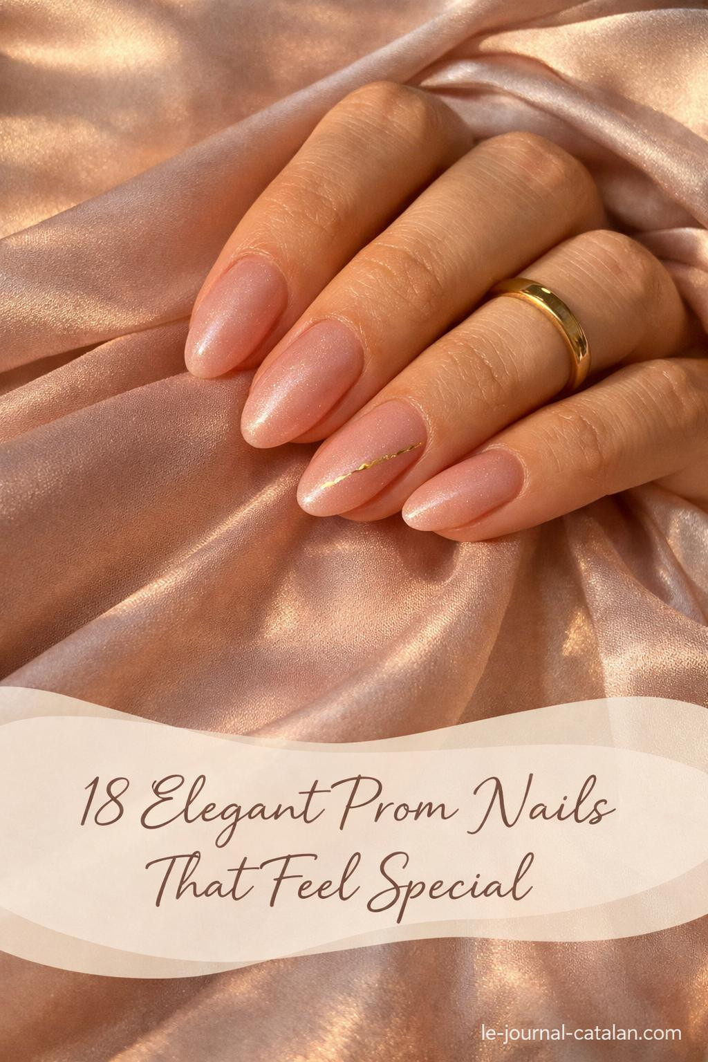Nail inspo for prom featuring sophisticated gel manicure with refined details and elegant styling for formal events