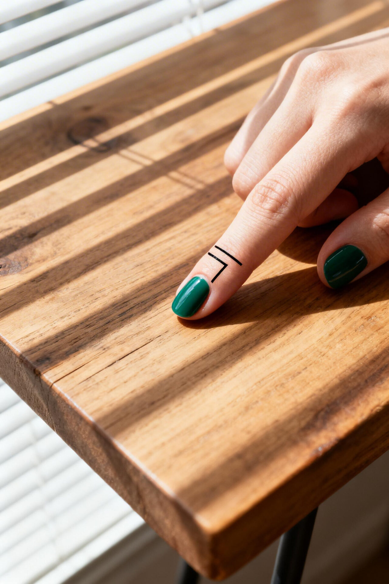 Simple Christmas Nails - emerald matte