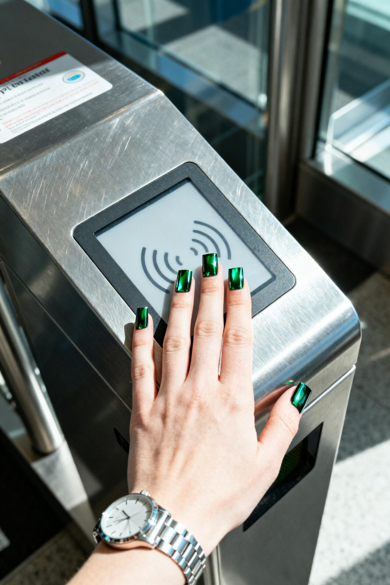 Nail Inspo For Prom - emerald chrome square
