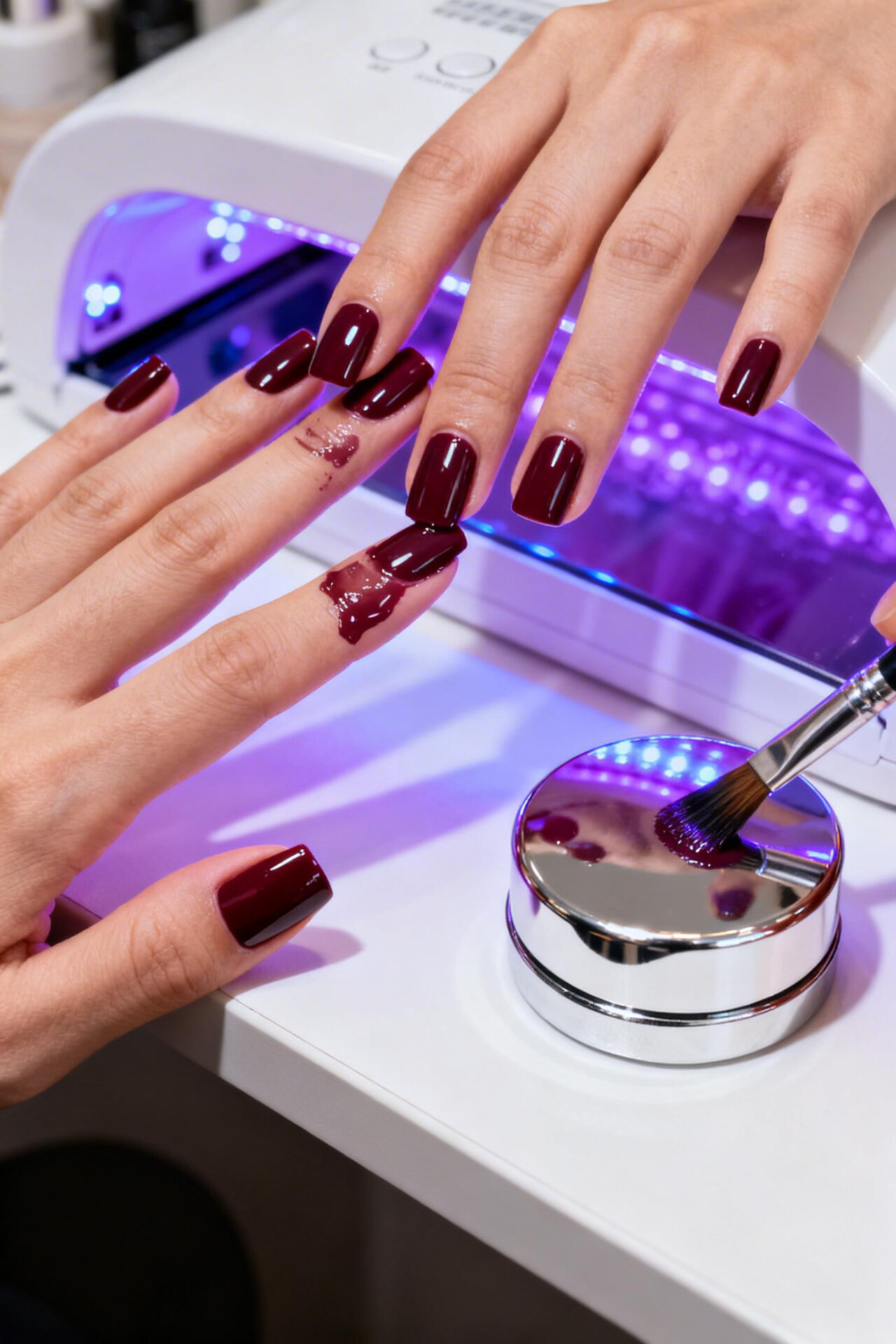 Fall Nail Inspo - oxblood gloss