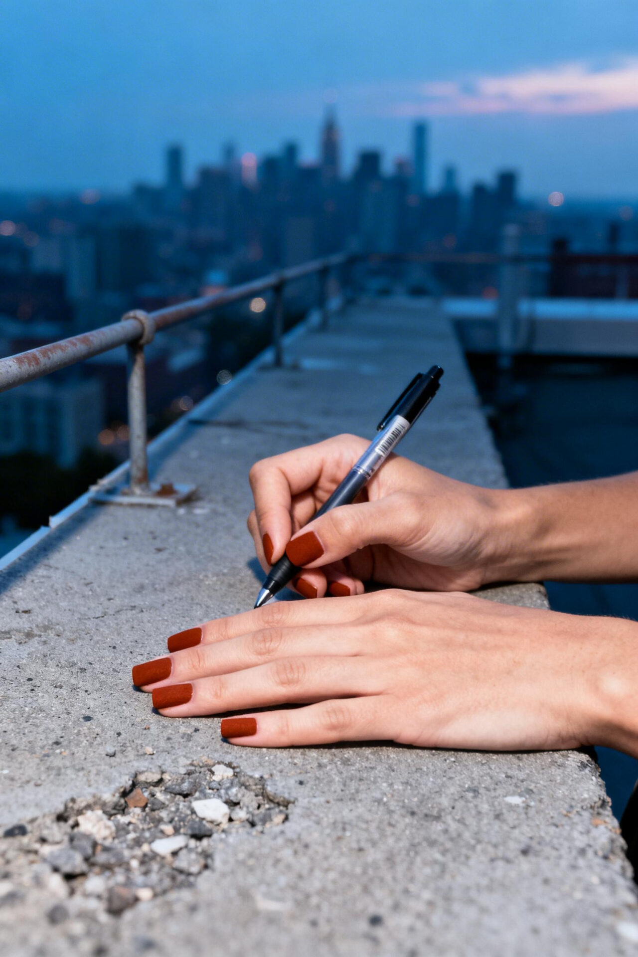 Fall Season Nails - rust matte
