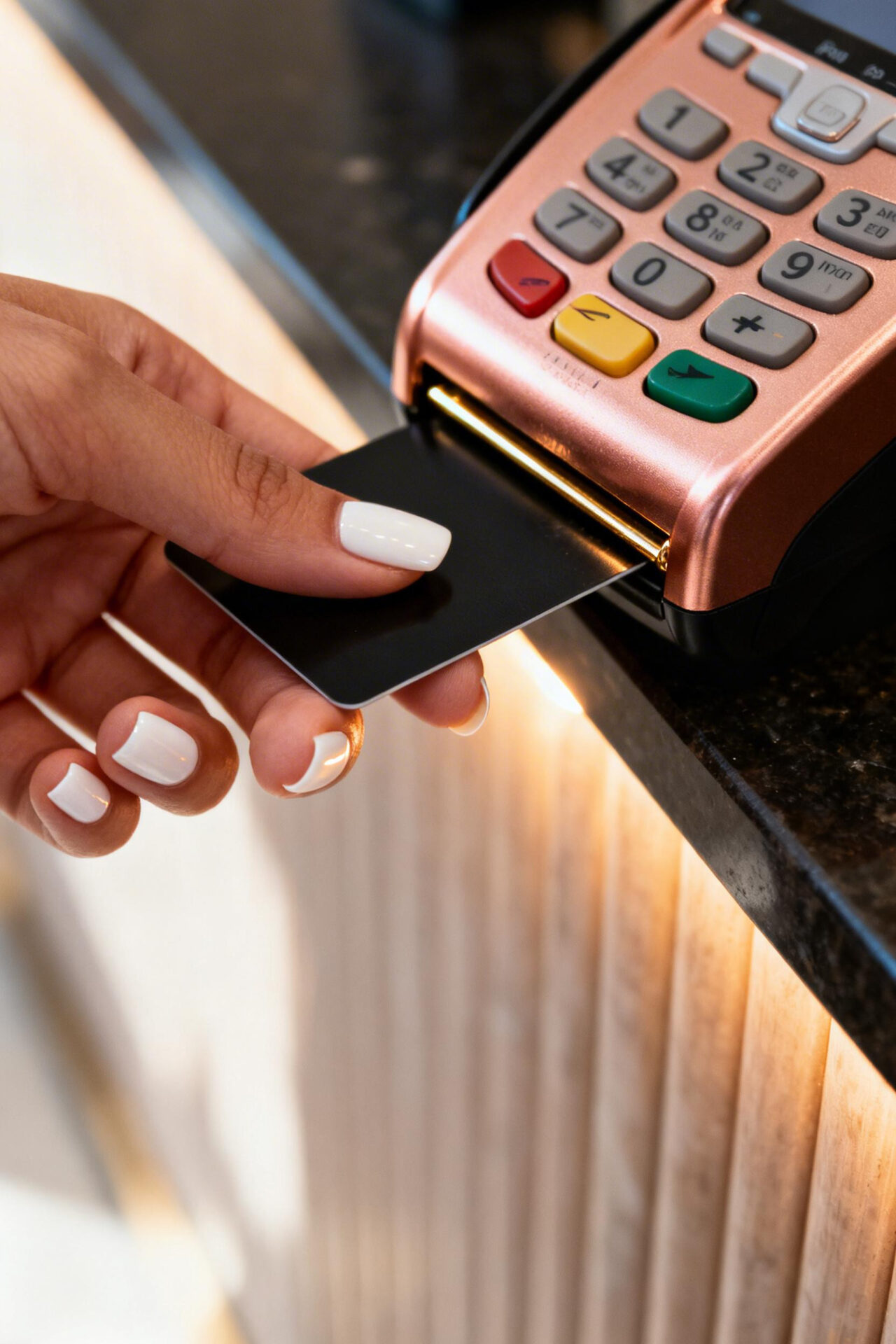 Medium Square Nails - matte white powder